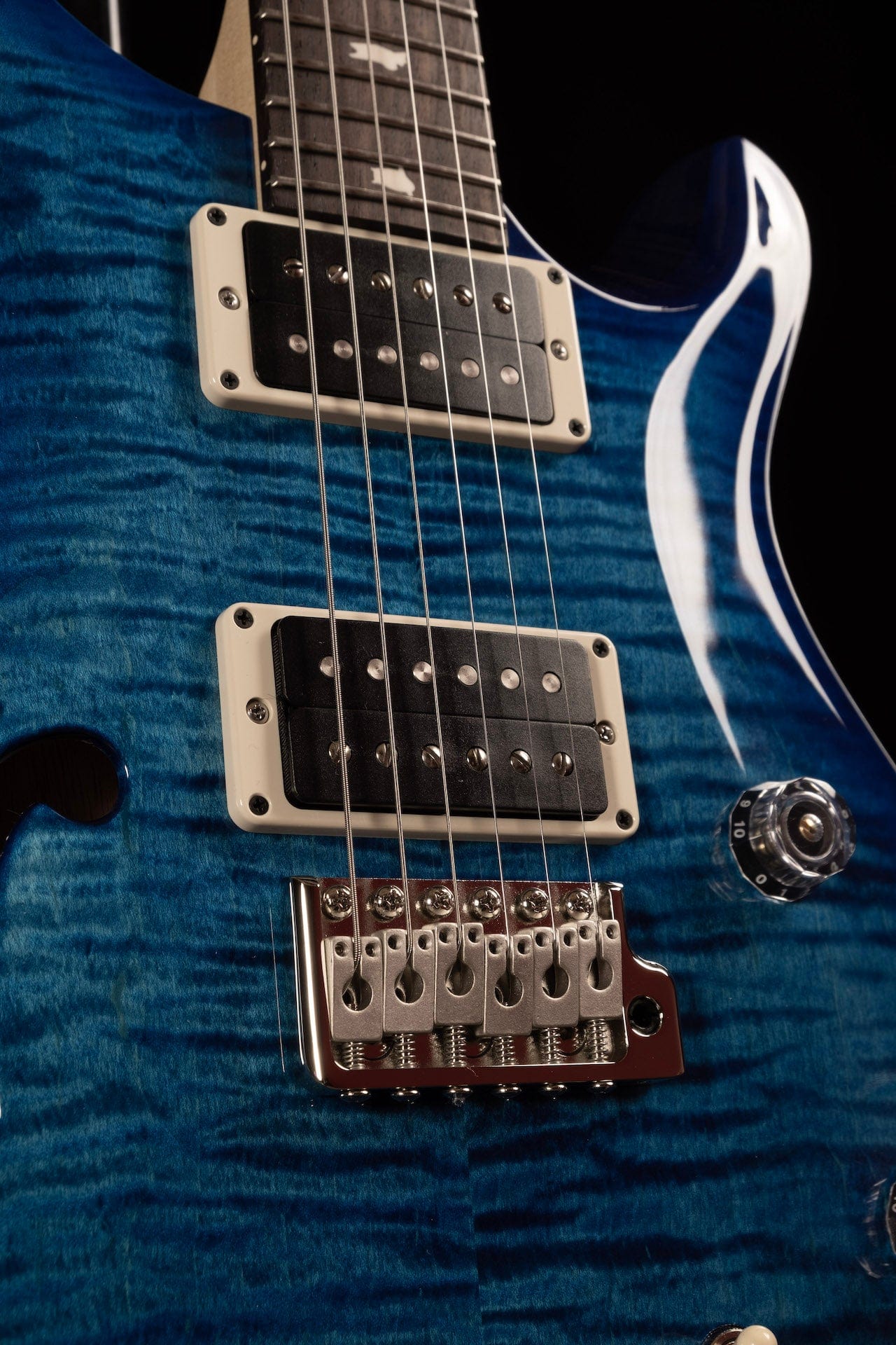PRS CE 24 Semi-Hollow Faded Blue Burst With Gig Bag - Image 5
