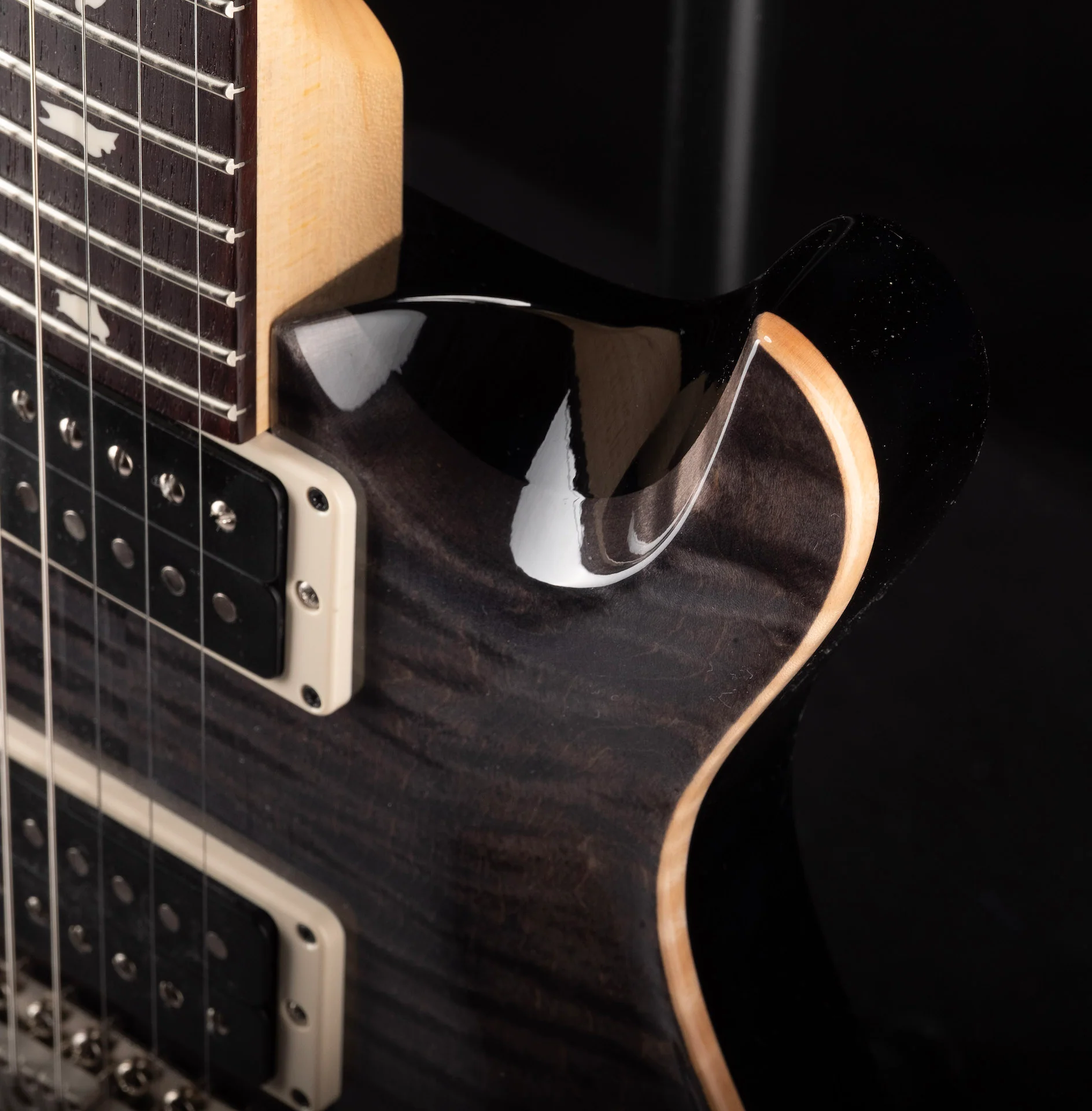 PRS CE 24 Semi-Hollow Faded Gray Black With Gig Bag - Serial # 0366036 - Image 10