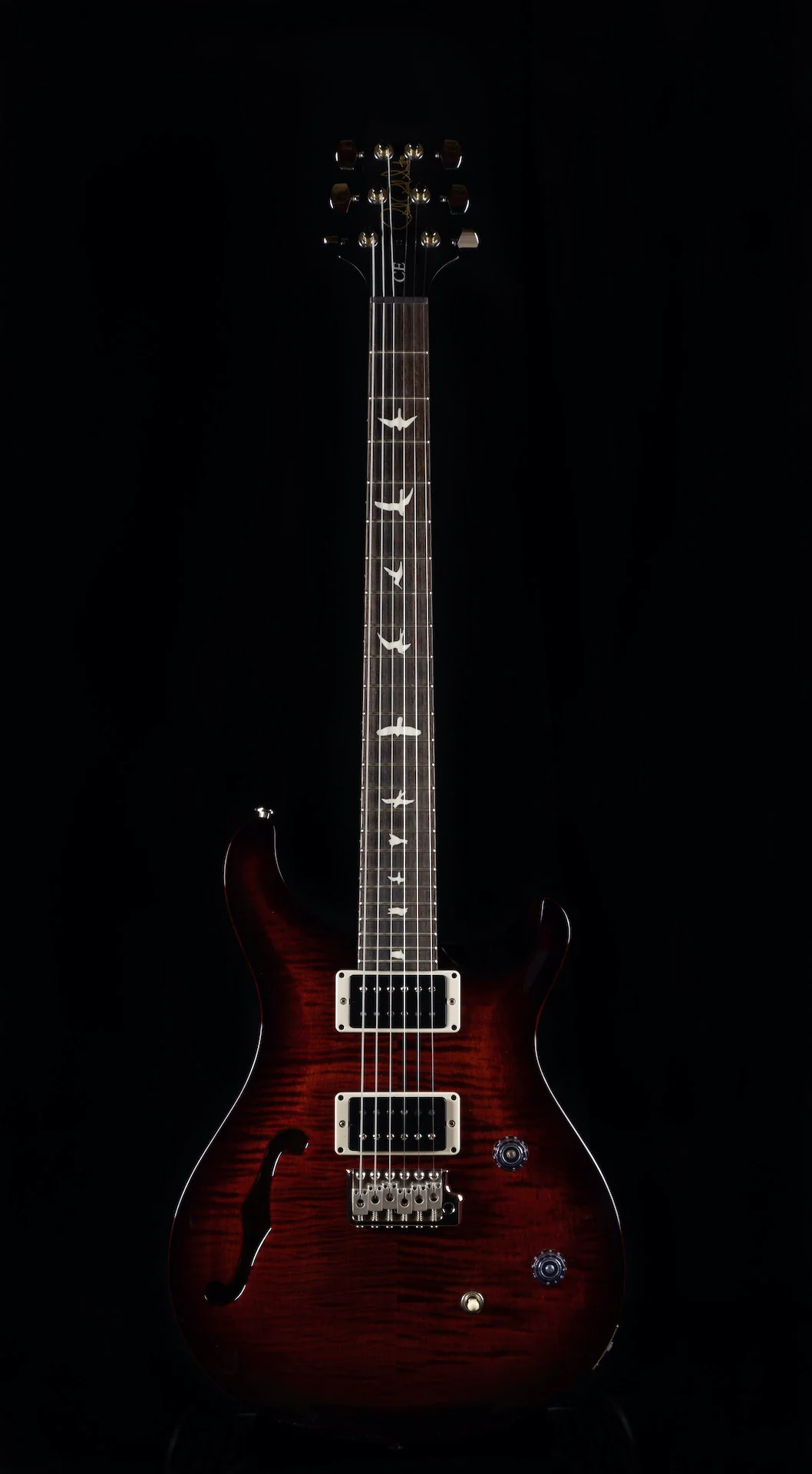 PRS CE 24 Semi-Hollow Scarlet Smokewrap Burst One Off With Gig Bag - Image 2