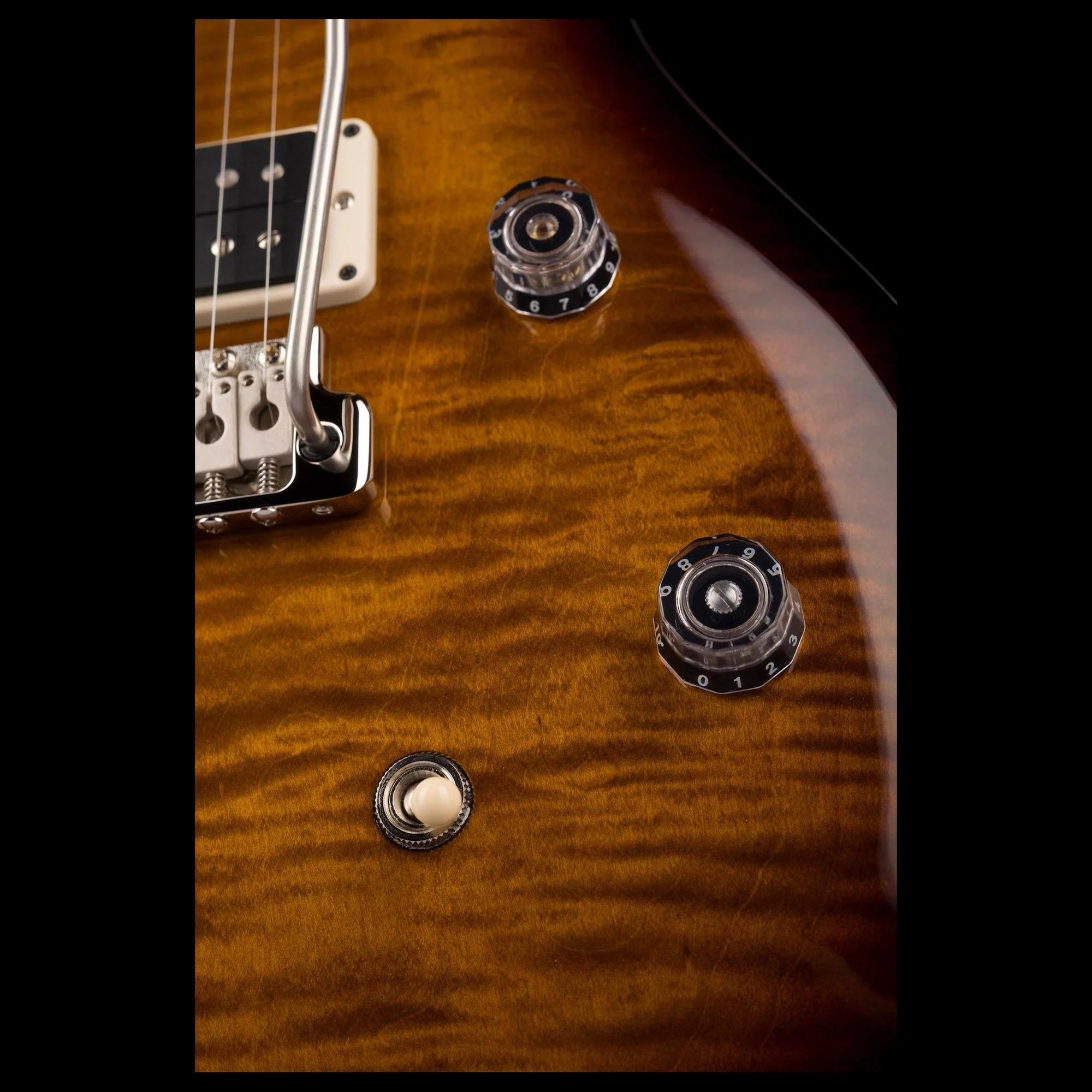 PRS CE24 Black Amber Electric Guitar With Gig Bag - Serial # 0365410 - Image 8