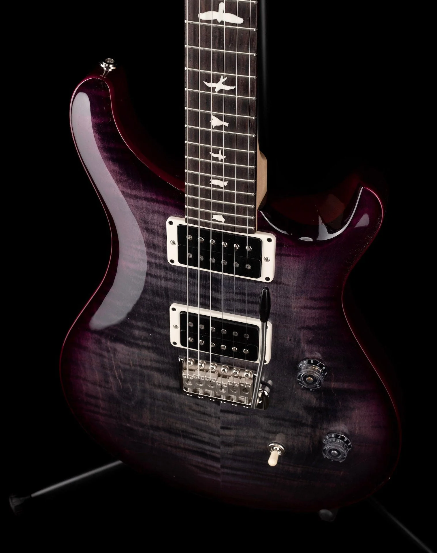 PRS CE24 Custom Color Charcoal Violet Wrap Burst - Image 4