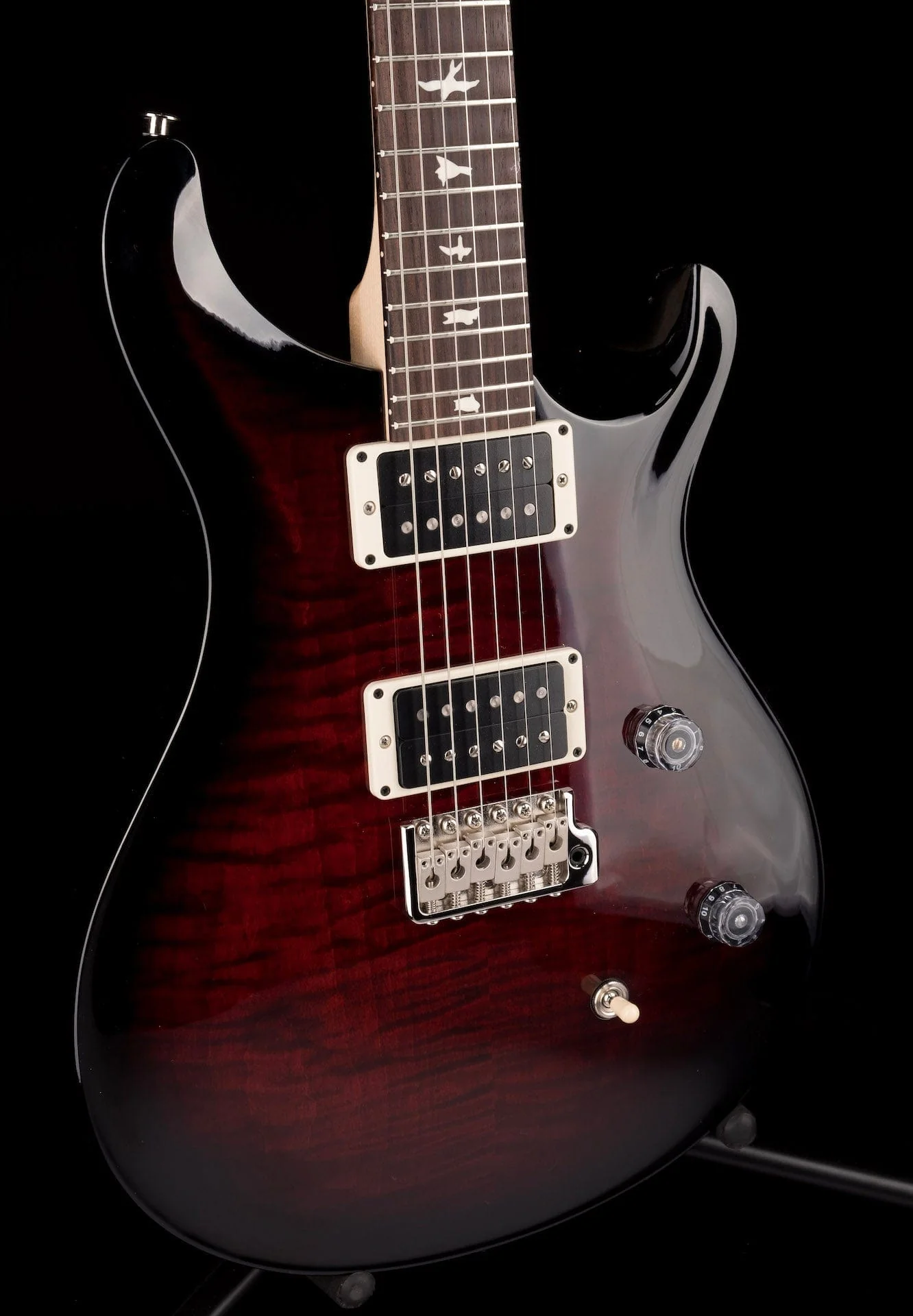 PRS CE24 Custom Color Dark Amber Smokewrap Burst with Gig Bag - 2021 Serial # 0332403 - Image 6