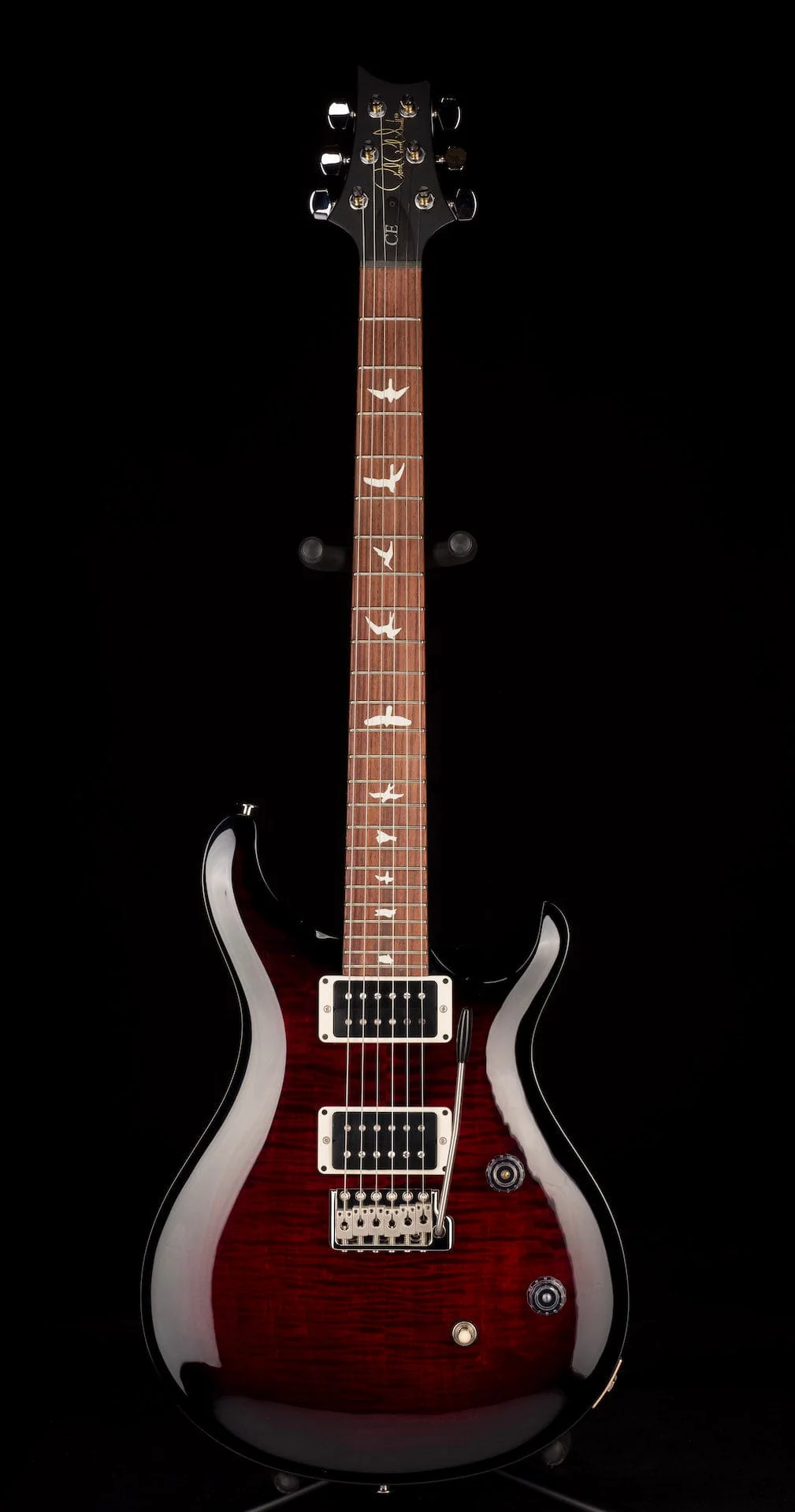 PRS CE24 Custom Color Fire Red Smokewrap Burst - Image 2