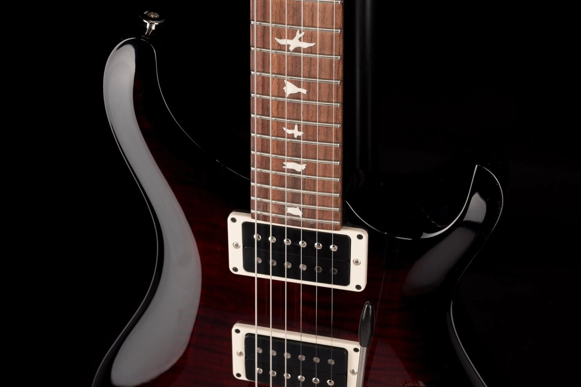 PRS CE24 Custom Color Fire Red Smokewrap Burst - Image 3