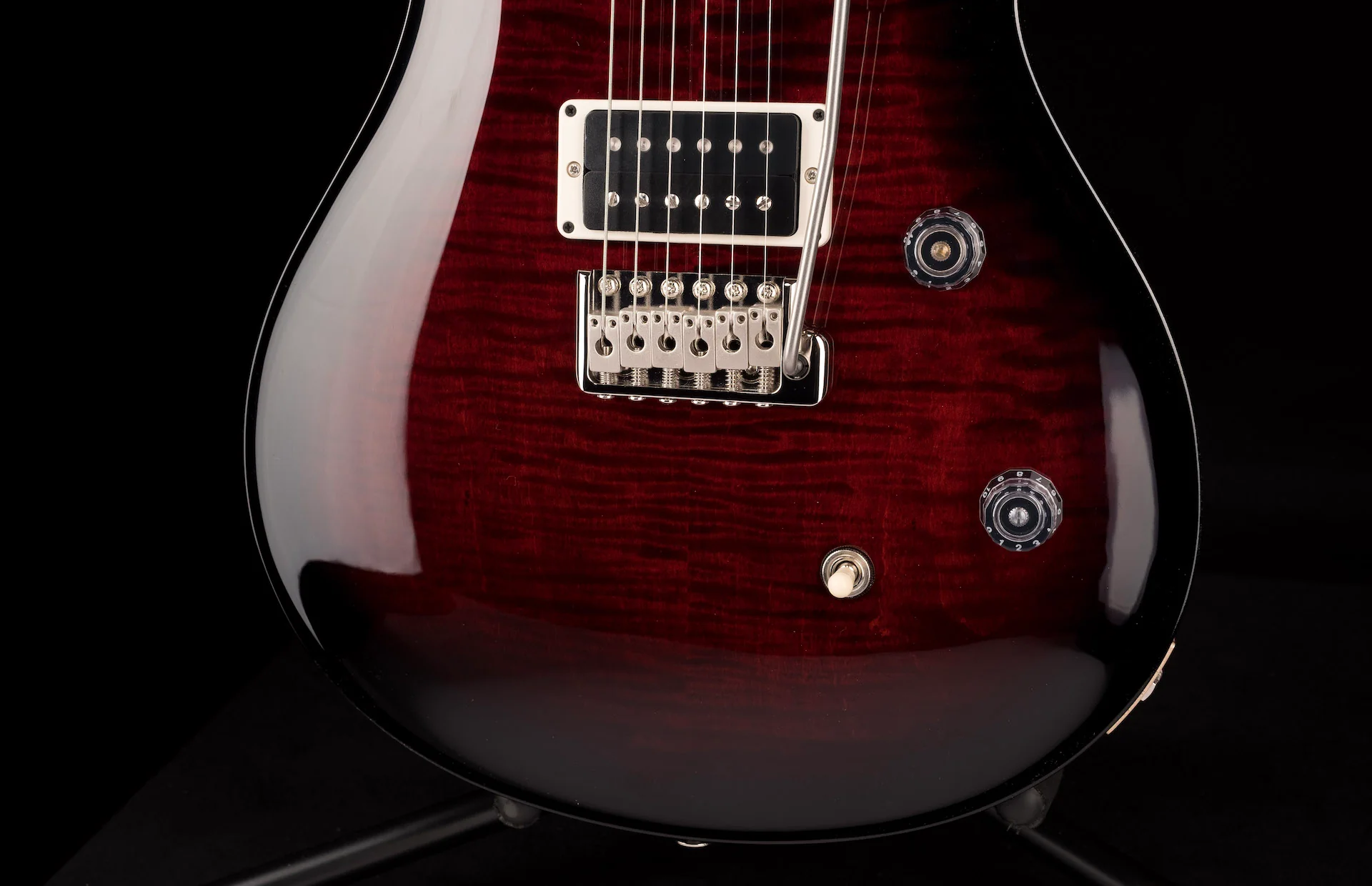 PRS CE24 Custom Color Fire Red Smokewrap Burst - Image 4