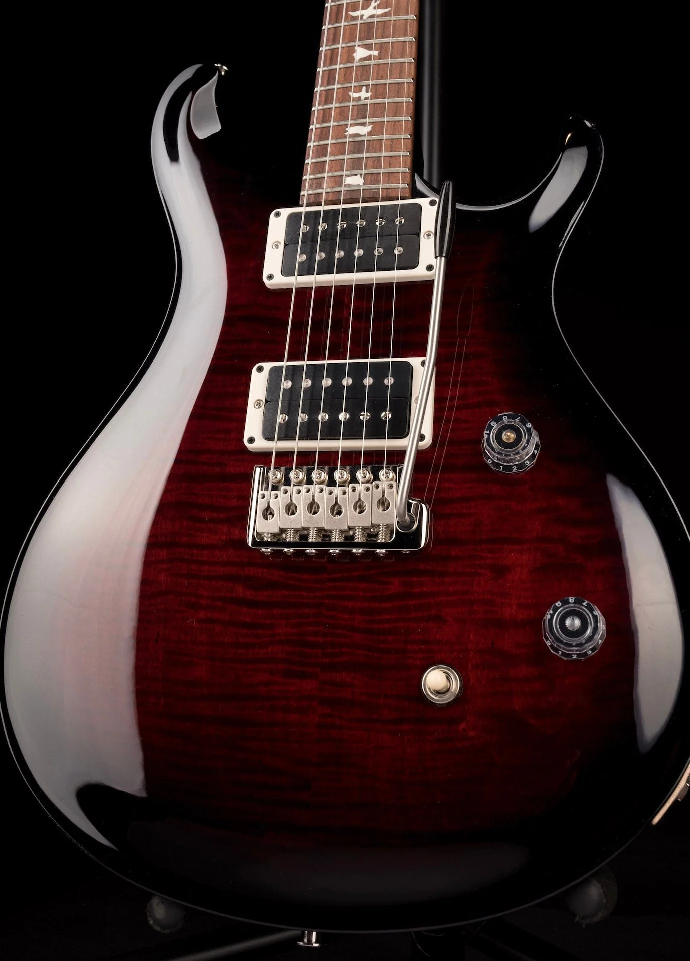 PRS CE24 Custom Color Fire Red Smokewrap Burst - Image 7