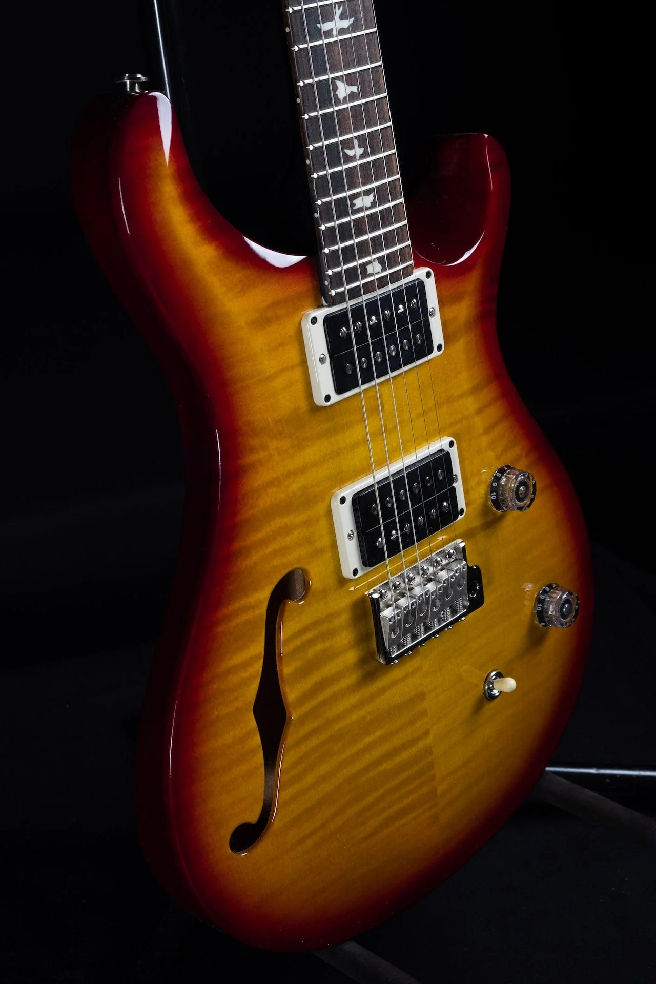 PRS CE24 Semi-Hollow Cherry Wrap Burst with Gig Bag - 2021 Serial # 0322809 - Image 4