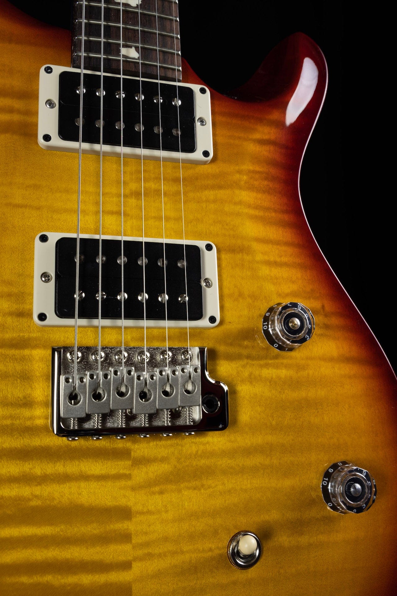 PRS CE24 Semi-Hollow Cherry Wrap Burst with Gig Bag - 2021 Serial # 0322809 - Image 6
