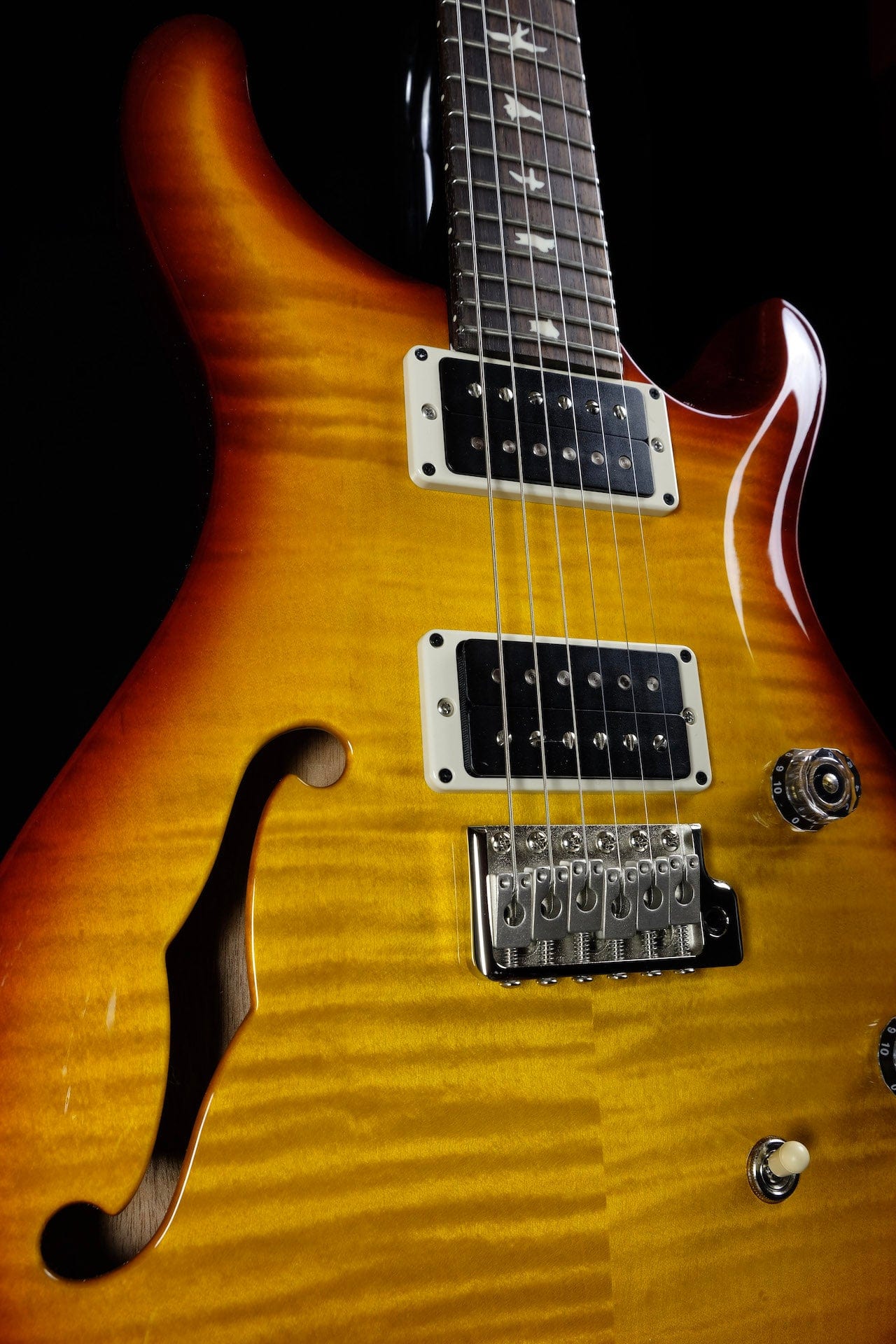 PRS CE24 Semi-Hollow Cherry Wrap Burst with Gig Bag - 2021 Serial # 0322809 - Image 8