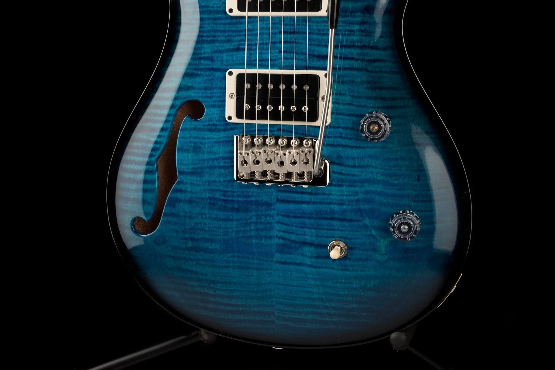 PRS CE24 Semi-Hollow Custom Color Sapphire Smokeburst Electric Guitar - Image 5