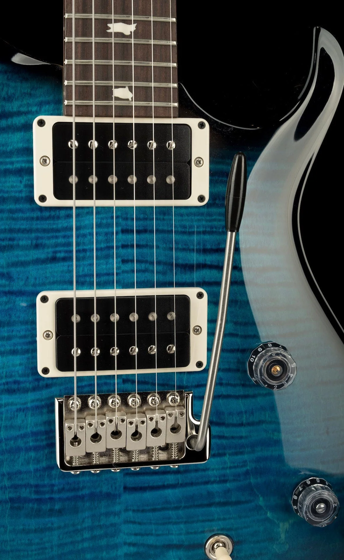 PRS CE24 Semi-Hollow Custom Color Sapphire Smokeburst Electric Guitar - Image 6
