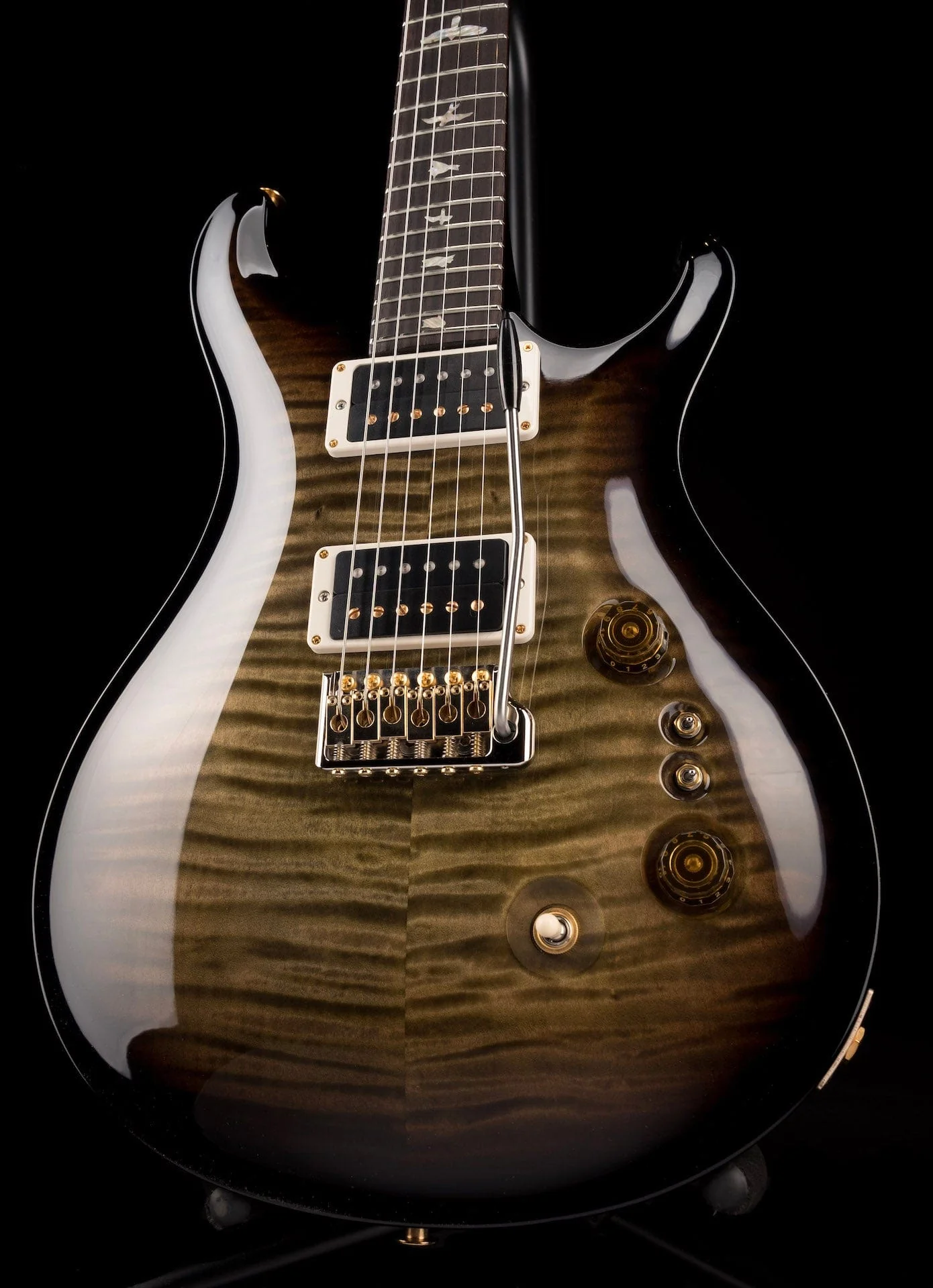 PRS Core 35th Anniversary Custom 24 10 Top Custom Color Faded Olive Smokewrap Burst - Image 9