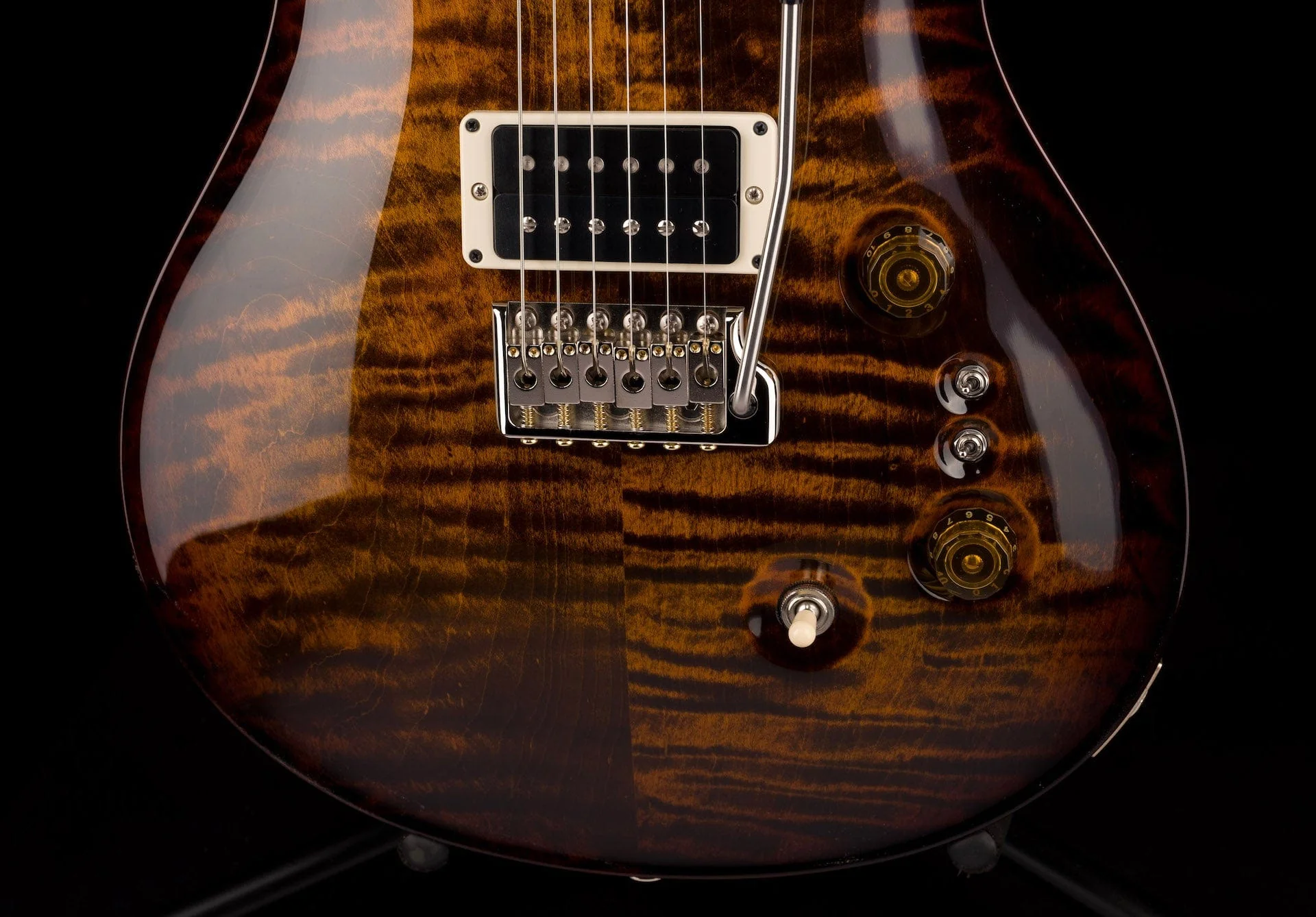 PRS Core 35th Anniversary Custom 24 Custom Color Black Gold Smokewrap Burst - Image 5