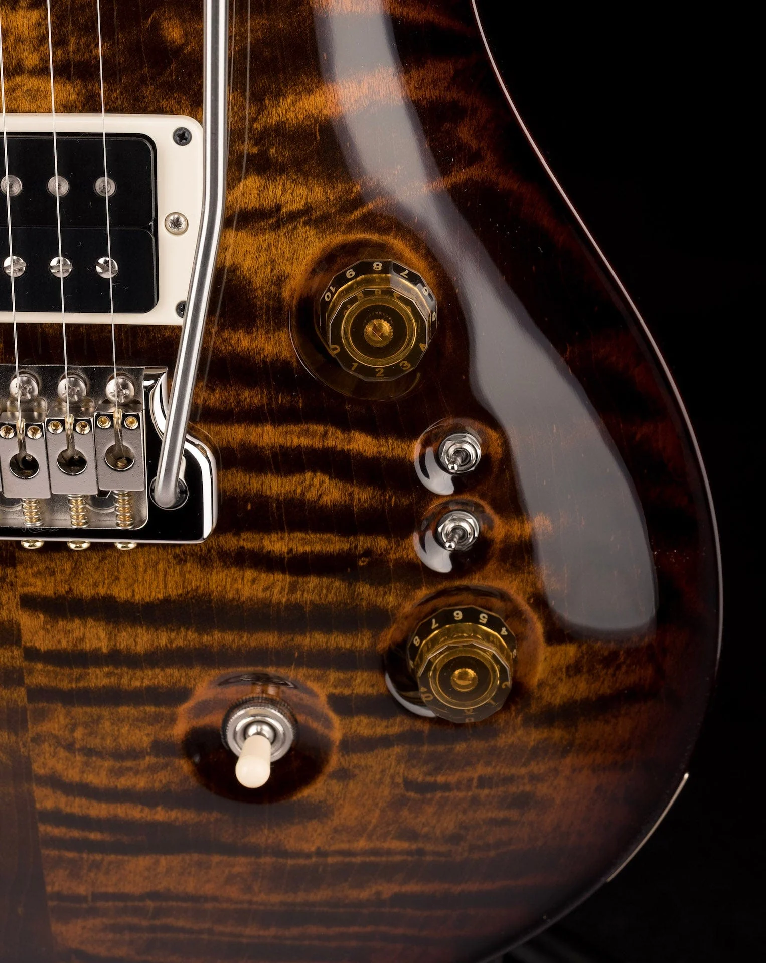PRS Core 35th Anniversary Custom 24 Custom Color Black Gold Smokewrap Burst - Image 7
