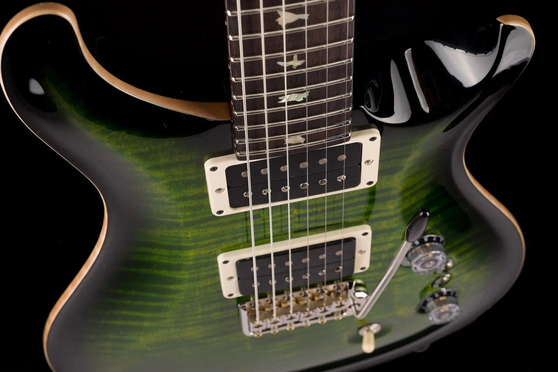 PRS Core 35th Anniversary Custom 24 Pattern Thin Custom Color Emerald Smokeburst with Case - Image 7