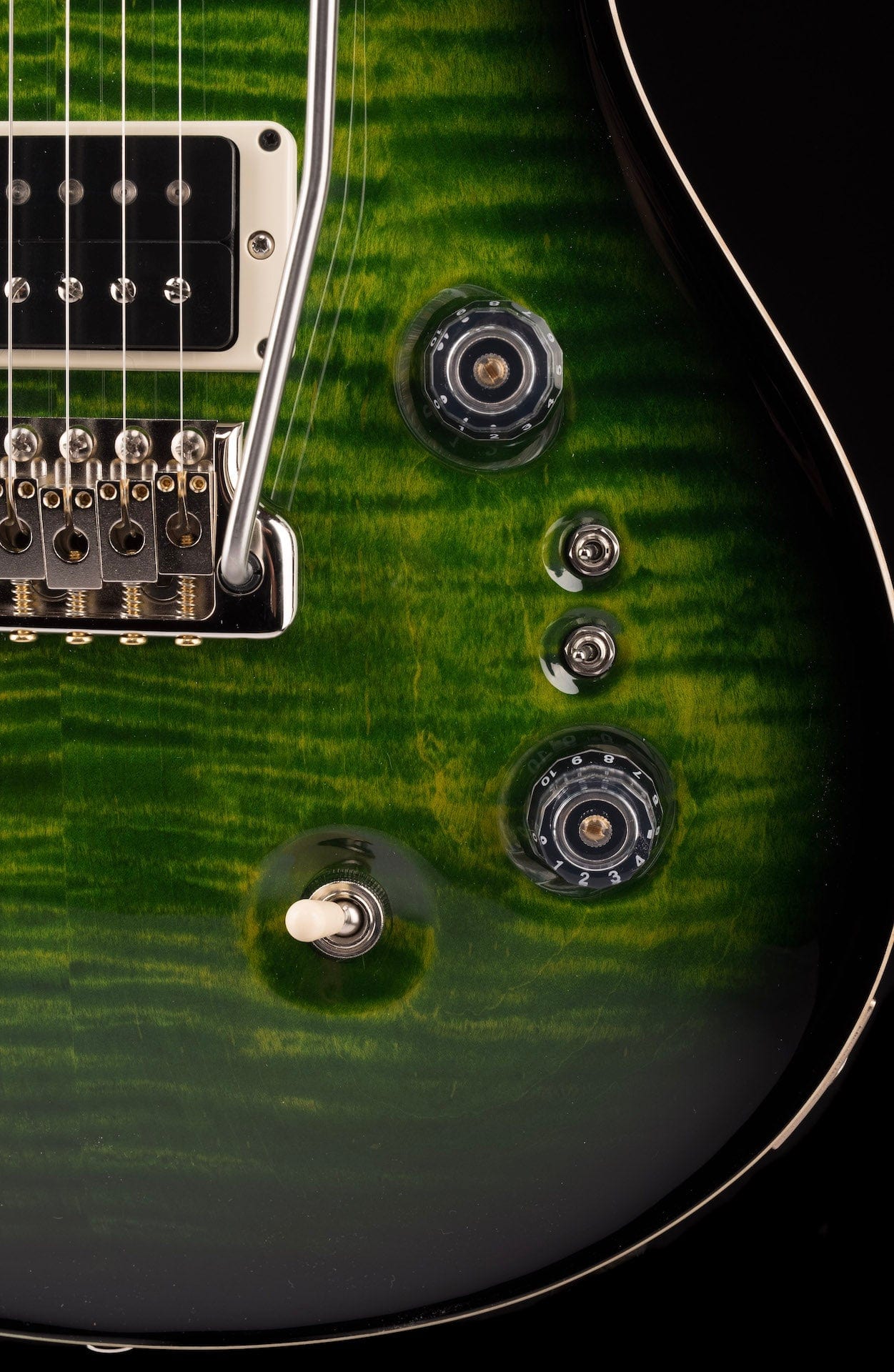 PRS Core 35th Anniversary Custom 24 Pattern Thin Custom Color Emerald Smokeburst with Case - Image 9