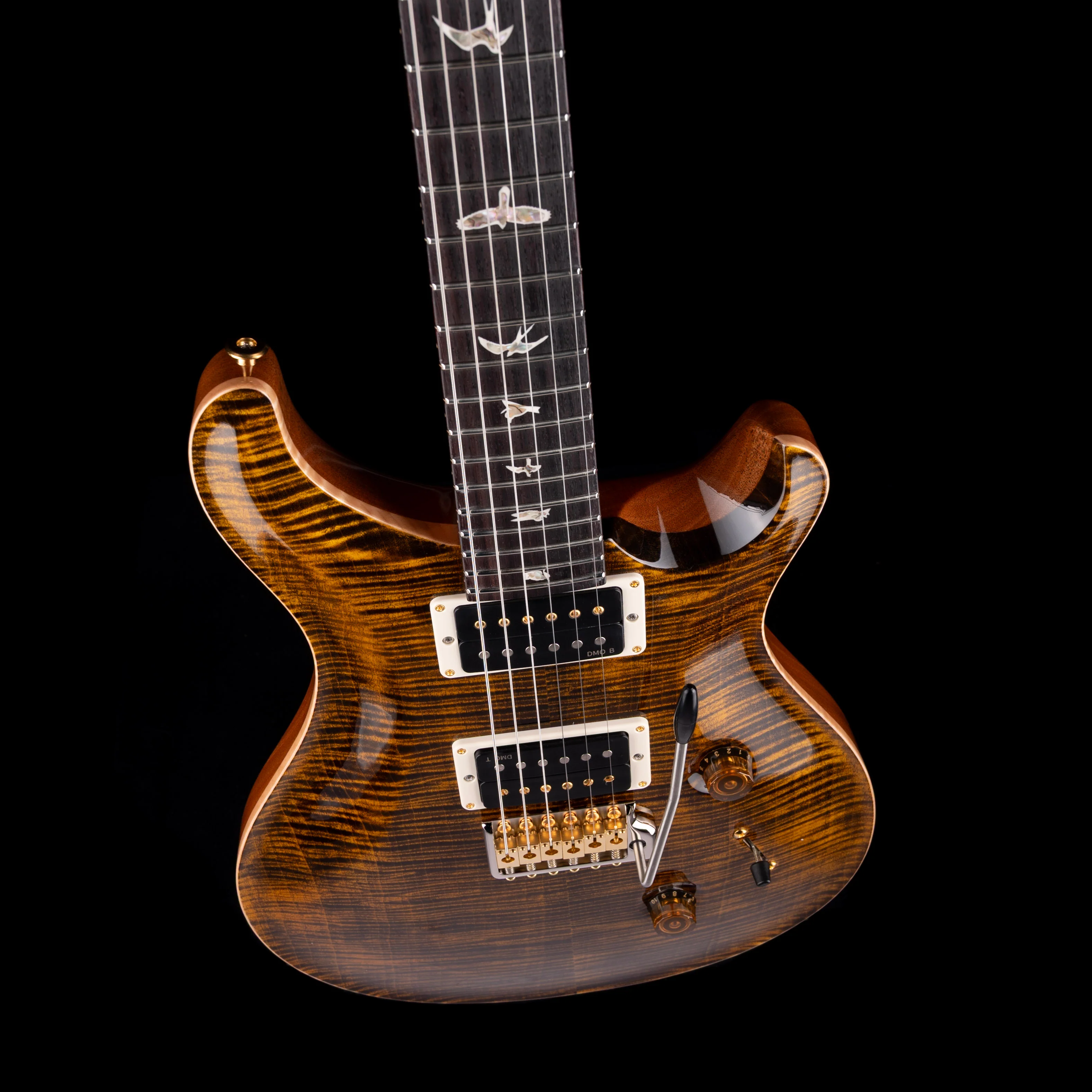 PRS Core Custom 24 Pattern Thin 10 Top Yellow Tiger with Case - Image 3