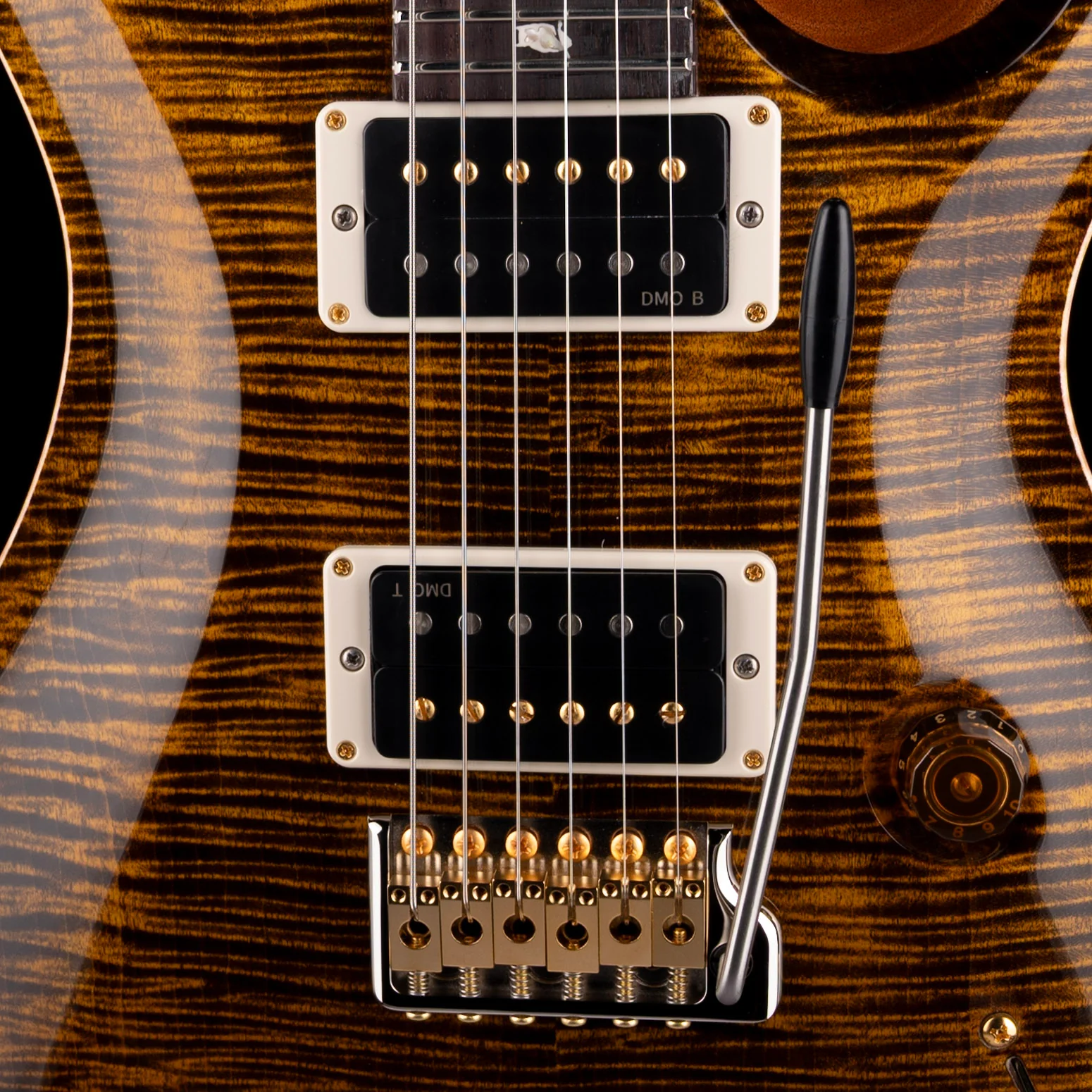 PRS Core Custom 24 Pattern Thin 10 Top Yellow Tiger with Case - Image 4