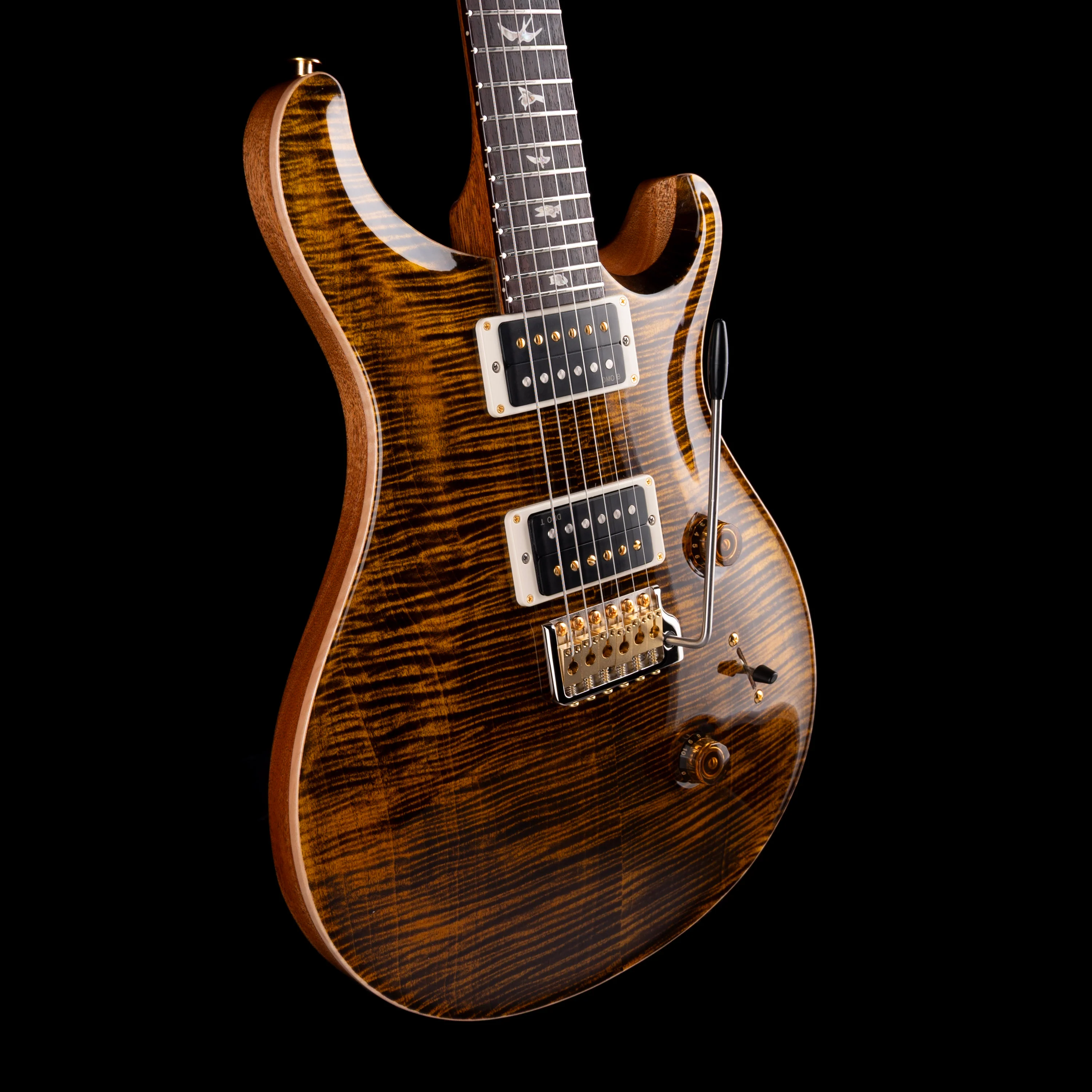 PRS Core Custom 24 Pattern Thin 10 Top Yellow Tiger with Case - Image 6