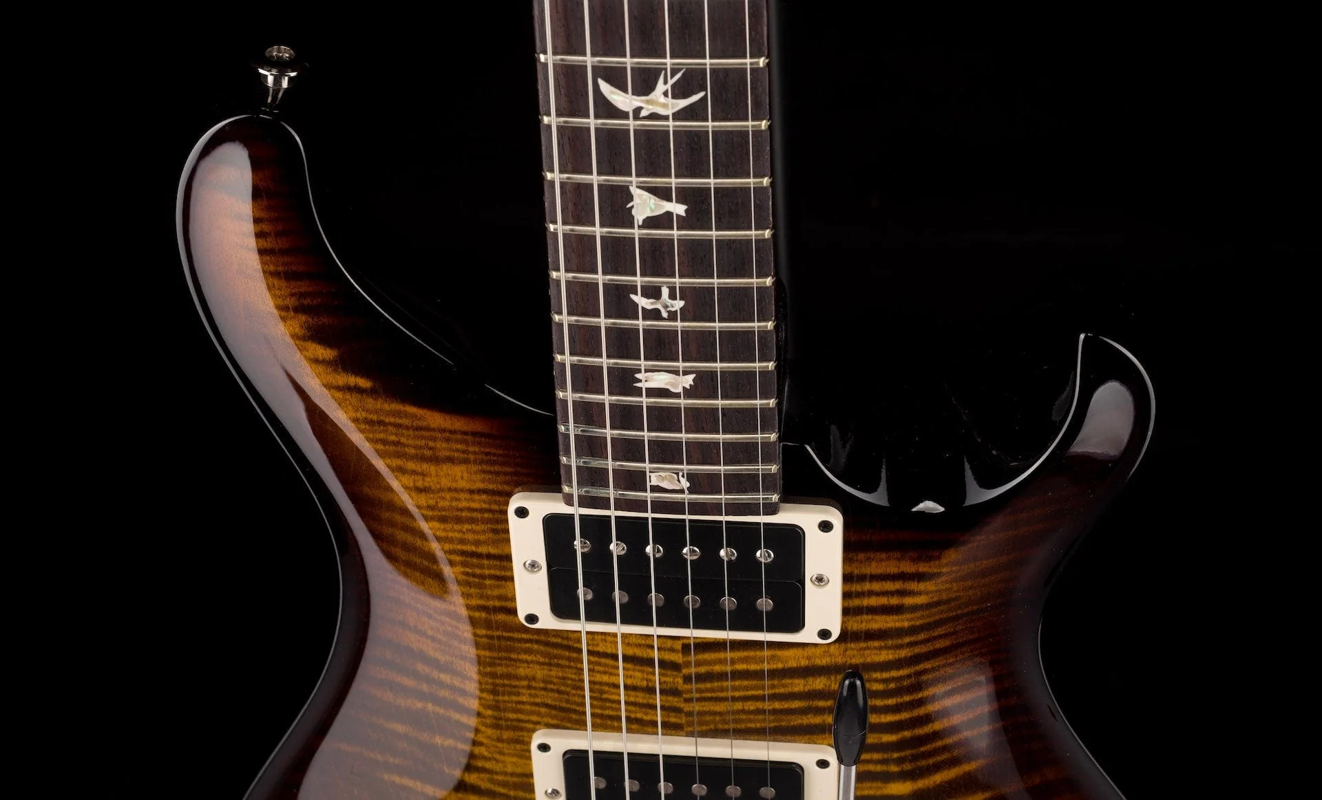 PRS Core Custom 24 Pattern Thin Black Gold Burst - Image 3