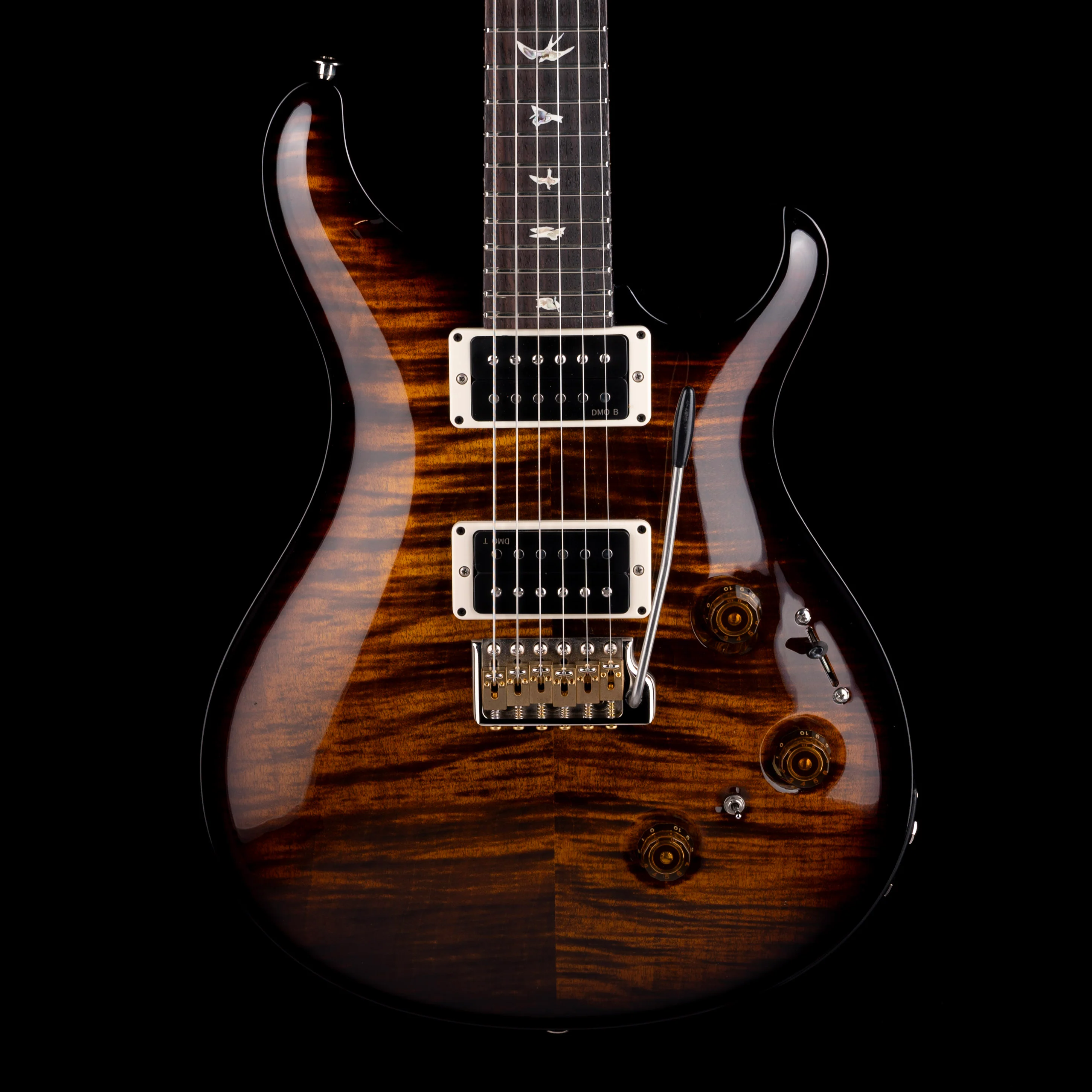 PRS Core Custom 24 Piezo Pattern Thin Black Gold Wraparound Burst Electric Guitar With Case