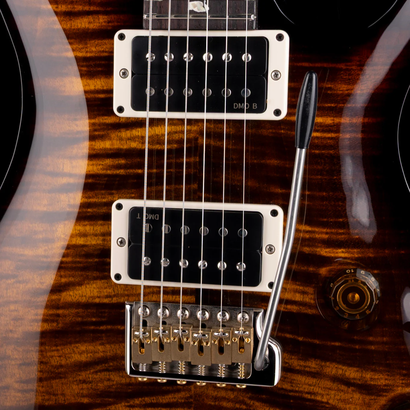 PRS Core Custom 24 Piezo Pattern Thin Black Gold Wraparound Burst Electric Guitar With Case - Image 4