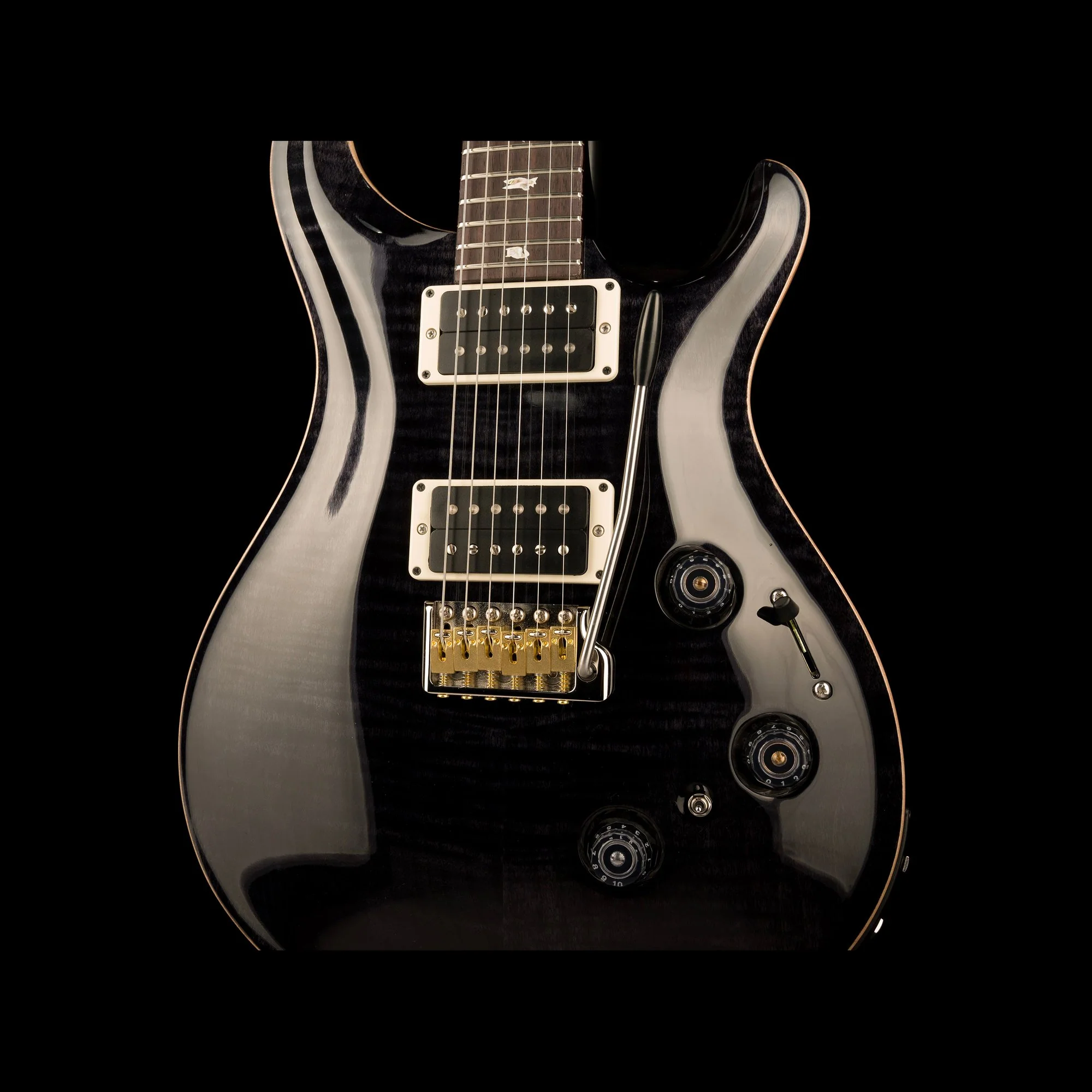 PRS Core Custom 24 Piezo Pattern Thin Gray Black with Case - Image 6