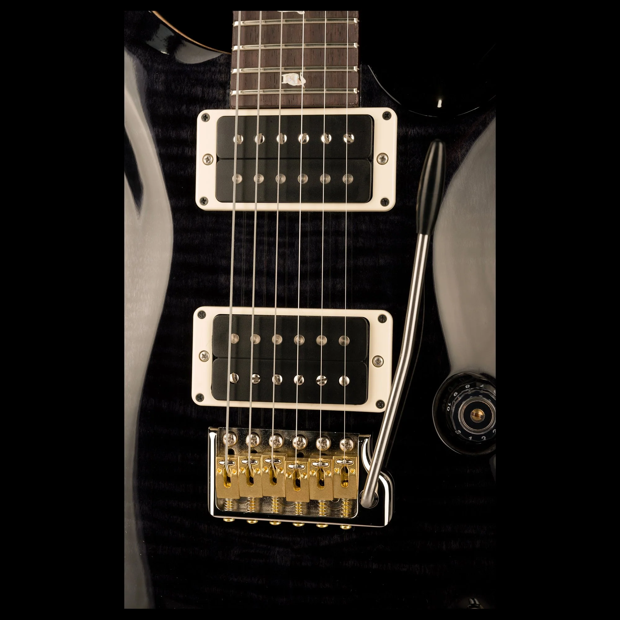 PRS Core Custom 24 Piezo Pattern Thin Gray Black with Case - Image 7