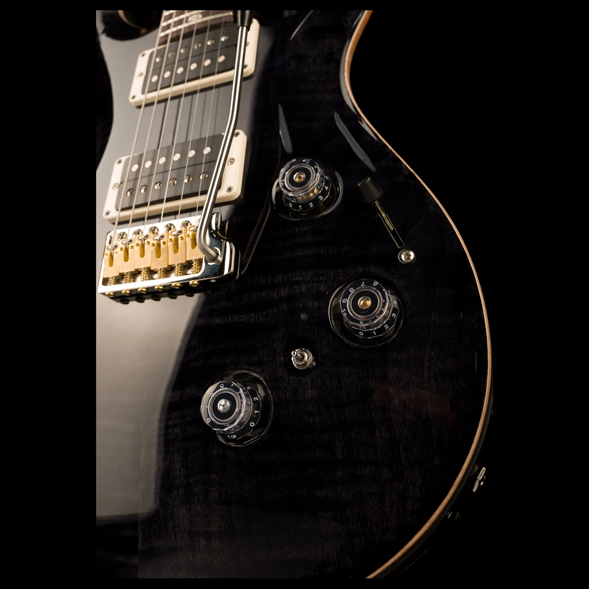 PRS Core Custom 24 Piezo Pattern Thin Gray Black with Case - Image 8