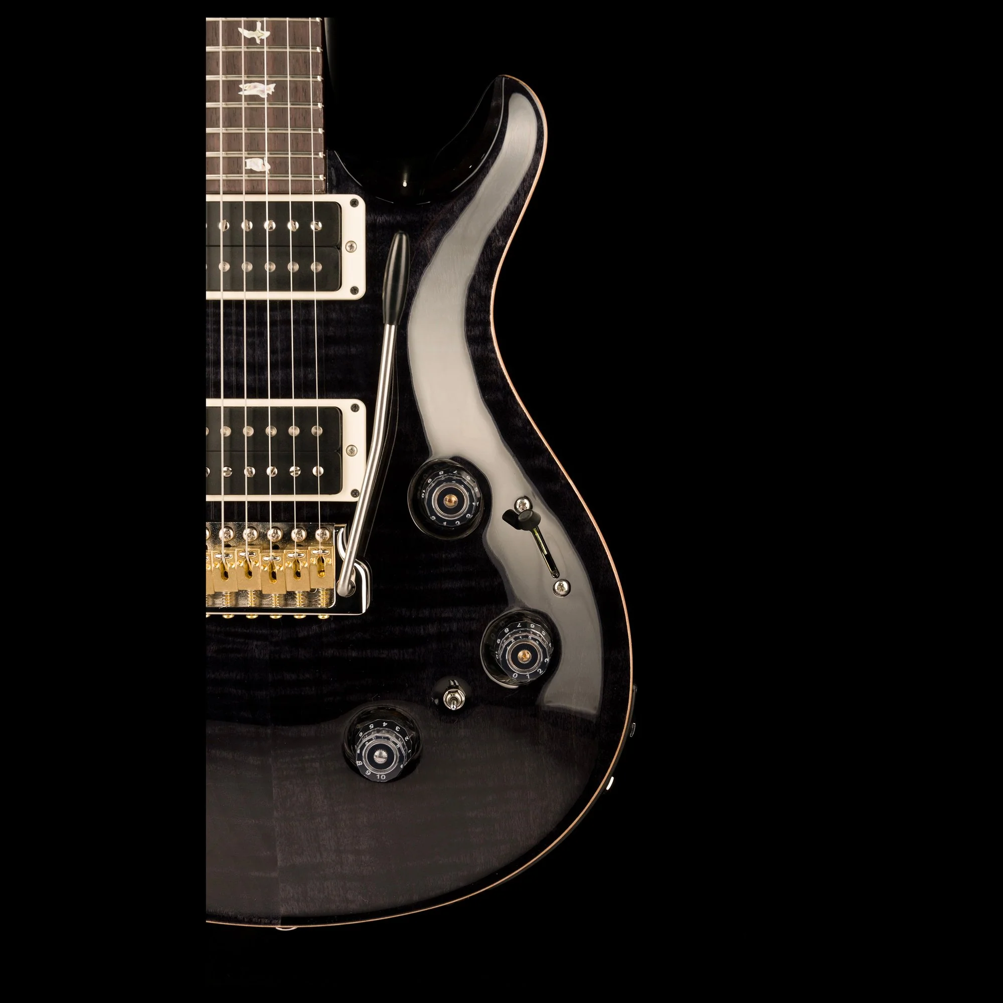 PRS Core Custom 24 Piezo Pattern Thin Gray Black with Case - Image 9