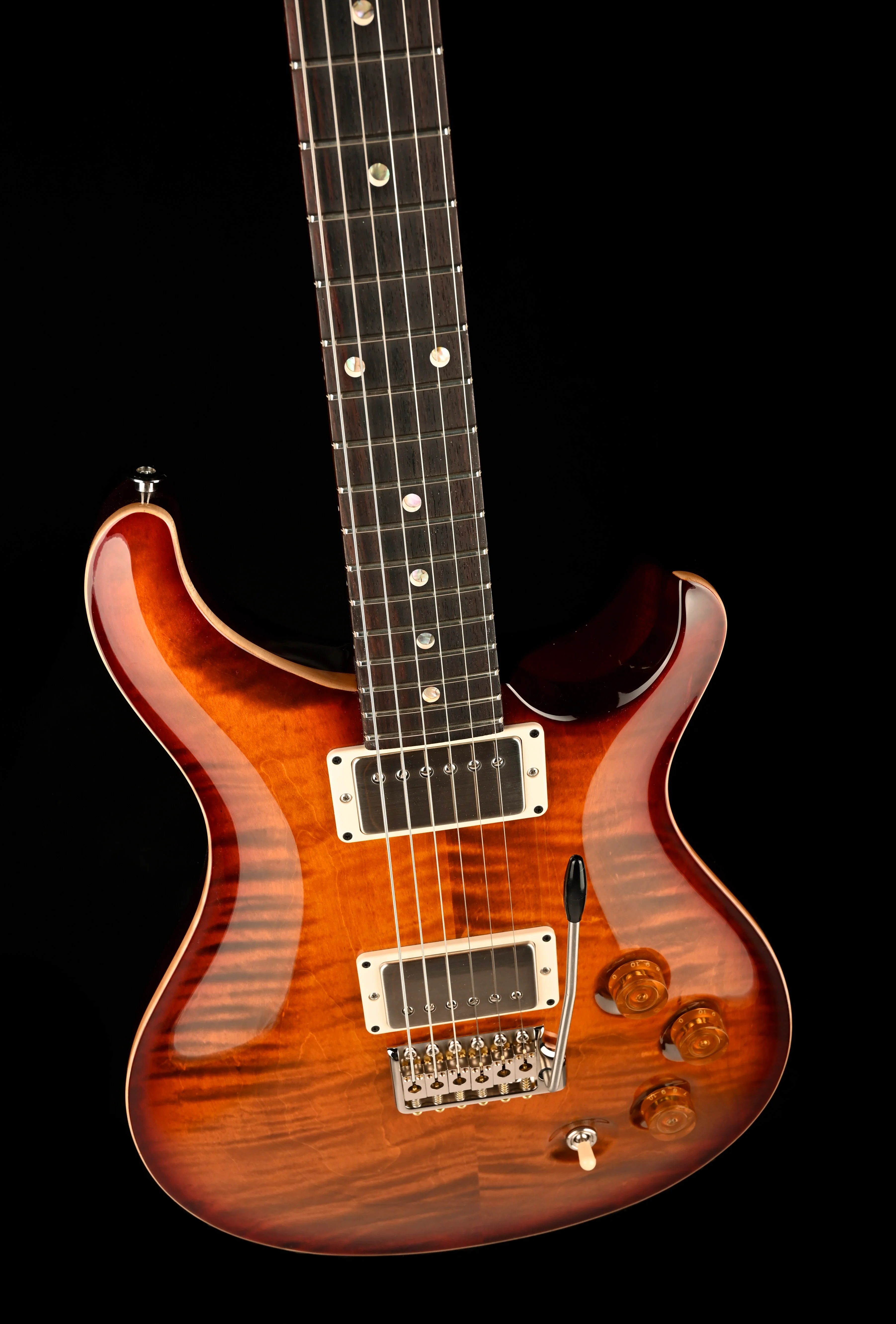 PRS Core DGT Moon Inlays Dark Cherry Sunburst with Case - Image 4