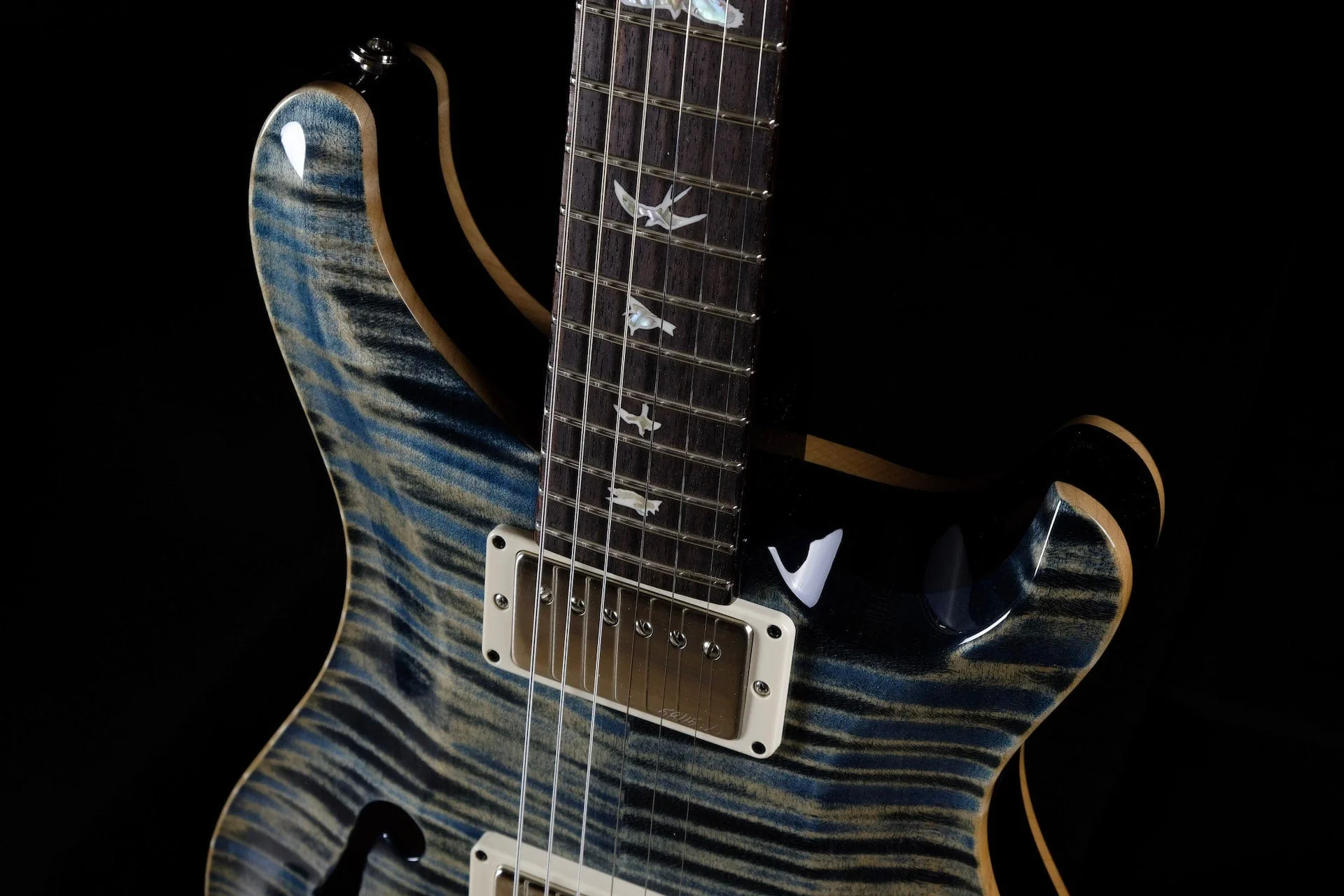 PRS Core Hollowbody II Piezo Faded Whale Blue with Case - Image 5