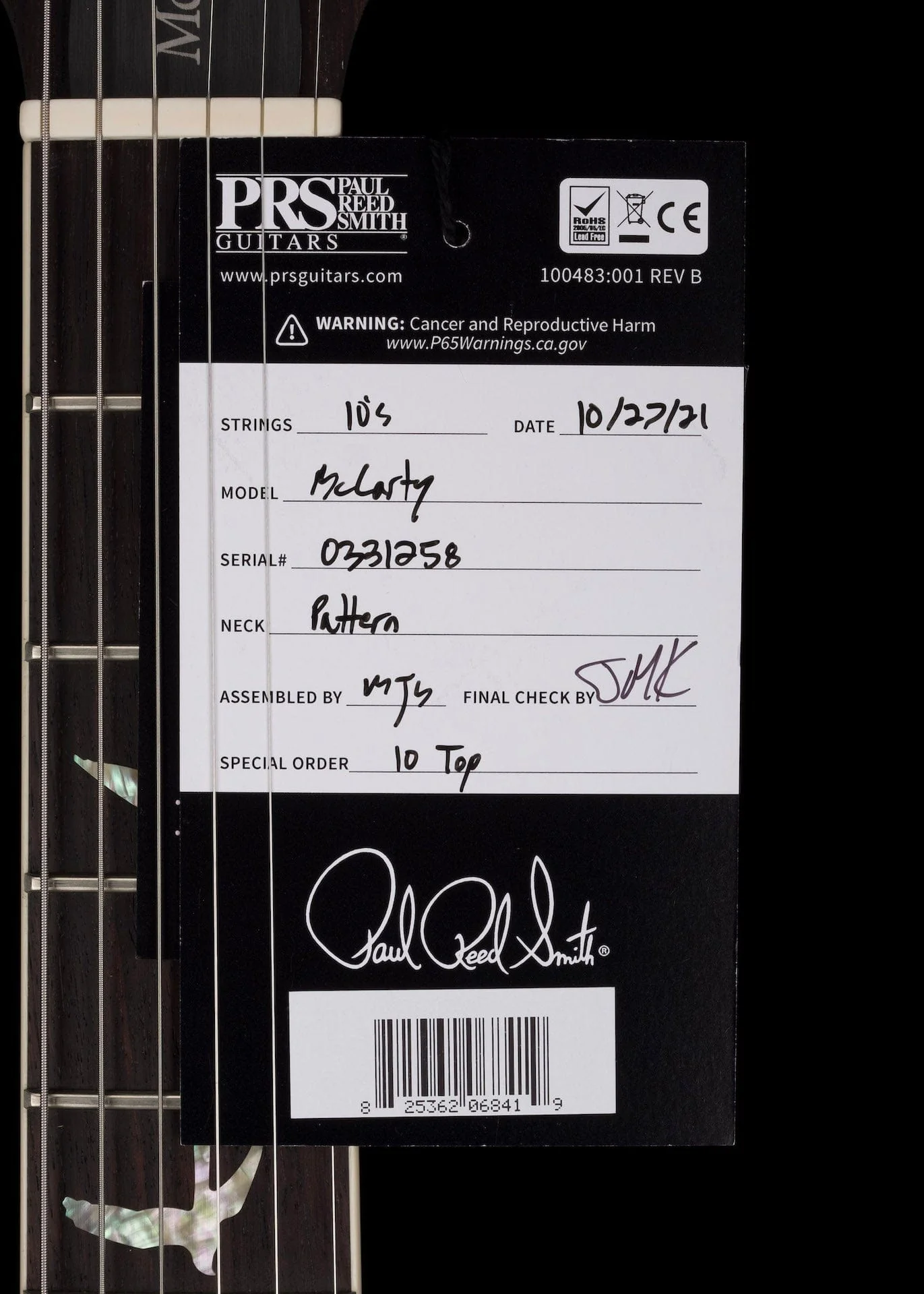 PRS Core McCarty 10 Top Custom Color Trampas Green Smokeburst - Image 19