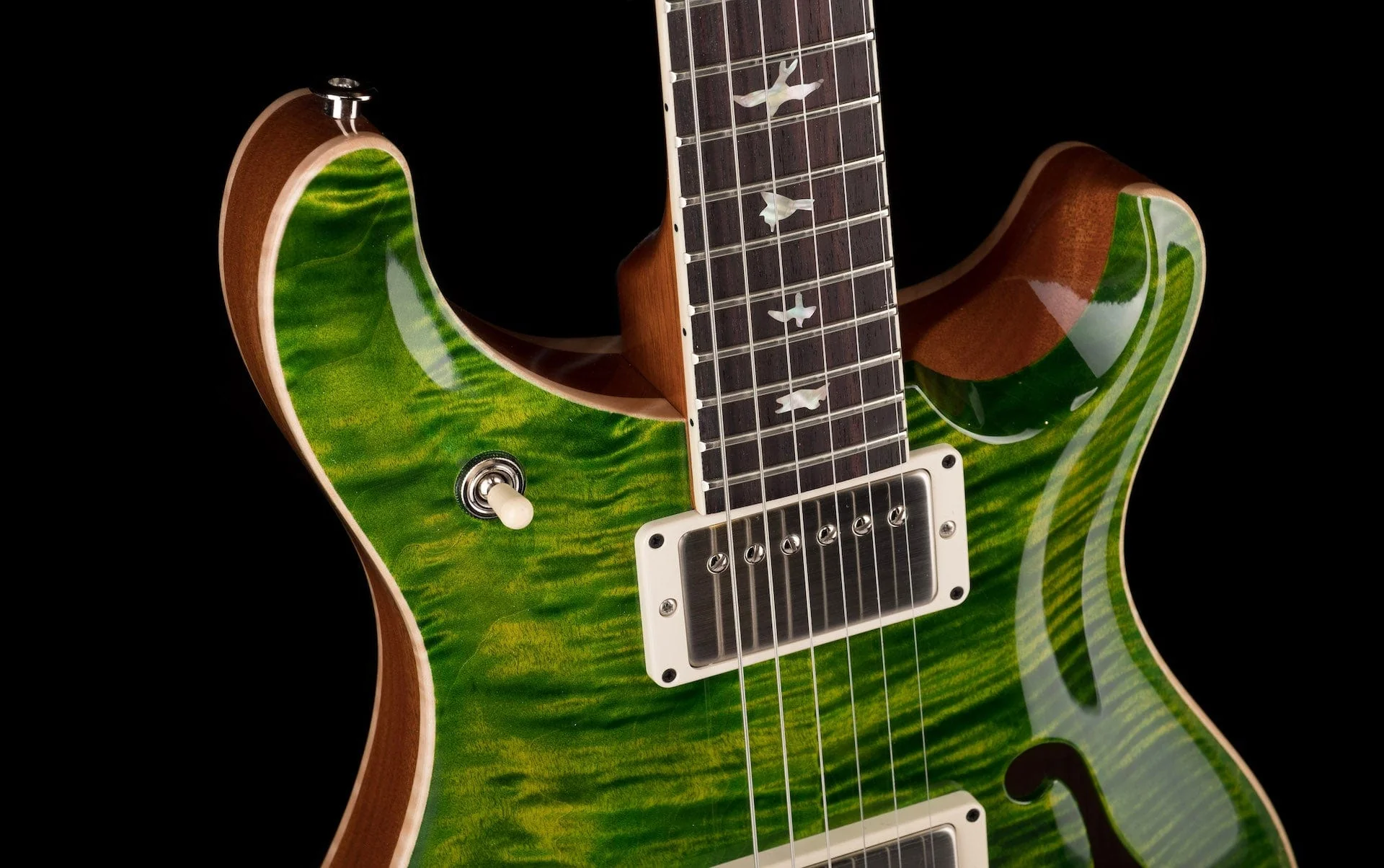 PRS Core McCarty 594 Hollowbody II Emerald Green Electric Guitar - Image 4