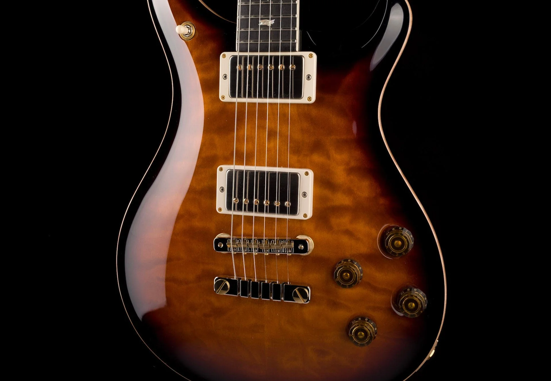 PRS Core McCarty 594 Quilt 10 Top Black Maple Neck Custom Color Solano Burst with Case - Image 6