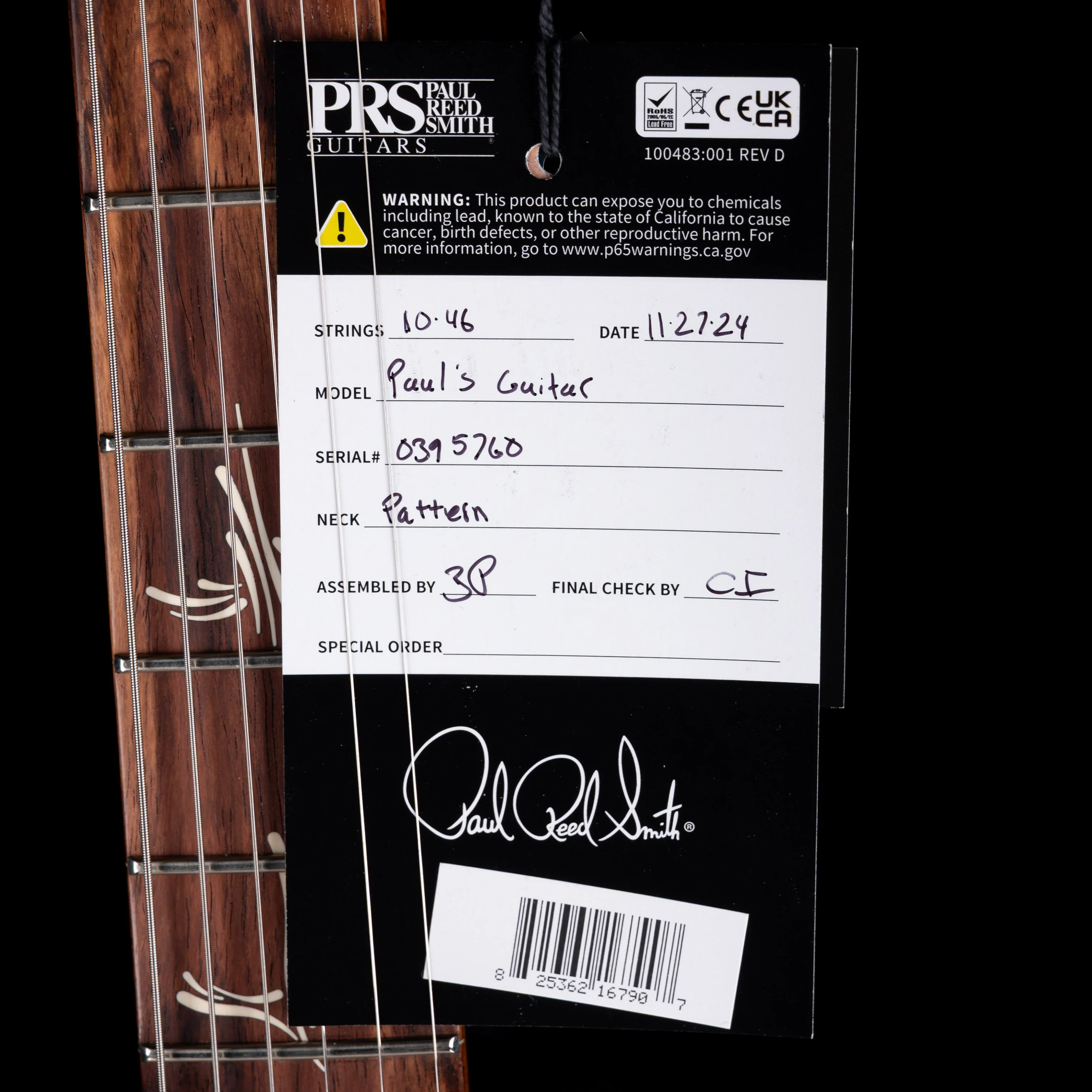 PRS Core Paul's Guitar Red Tiger With Case - Image 12