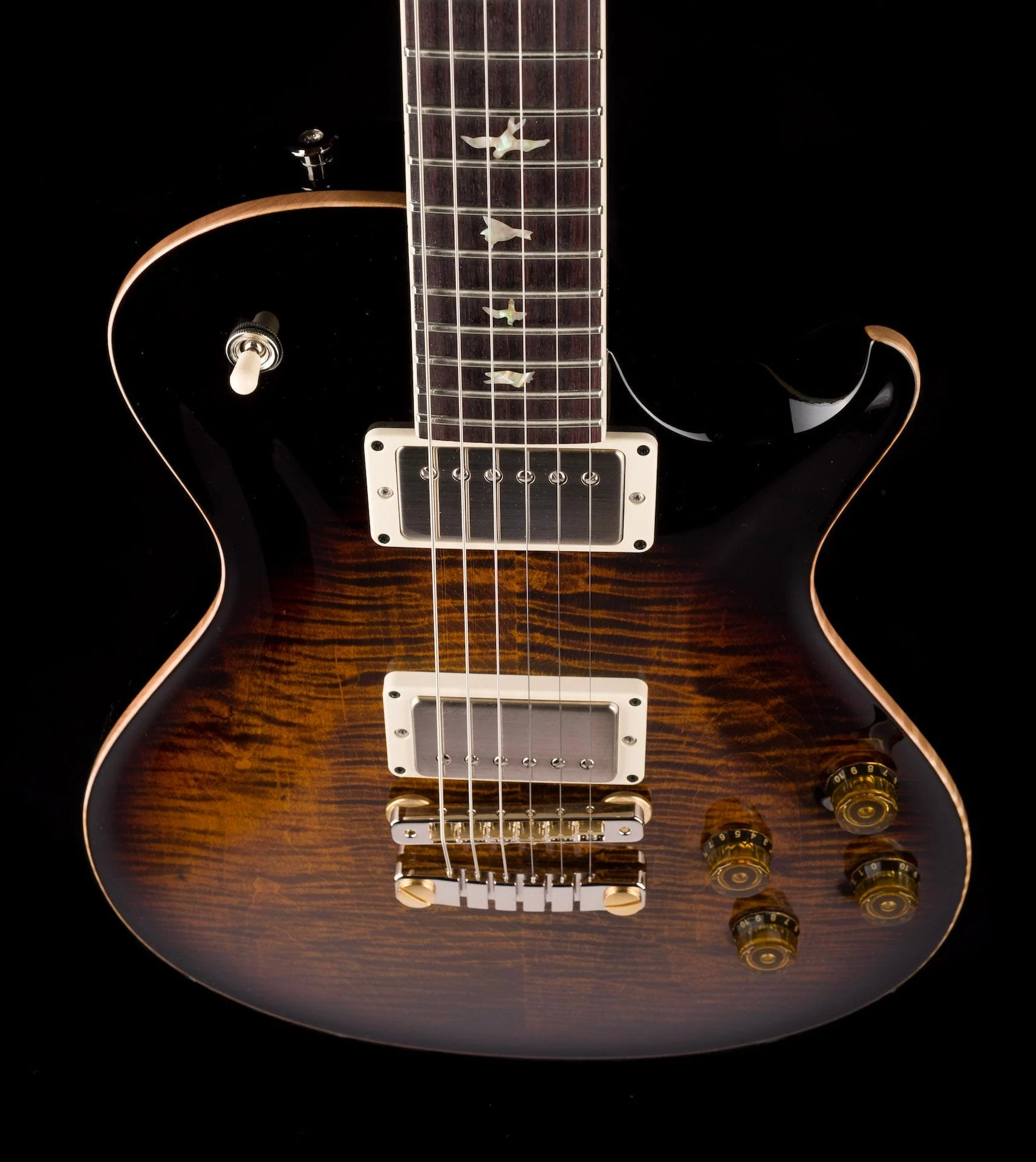 PRS Core Singlecut 594 Custom Color Black Gold Smokeburst with Case - Image 4