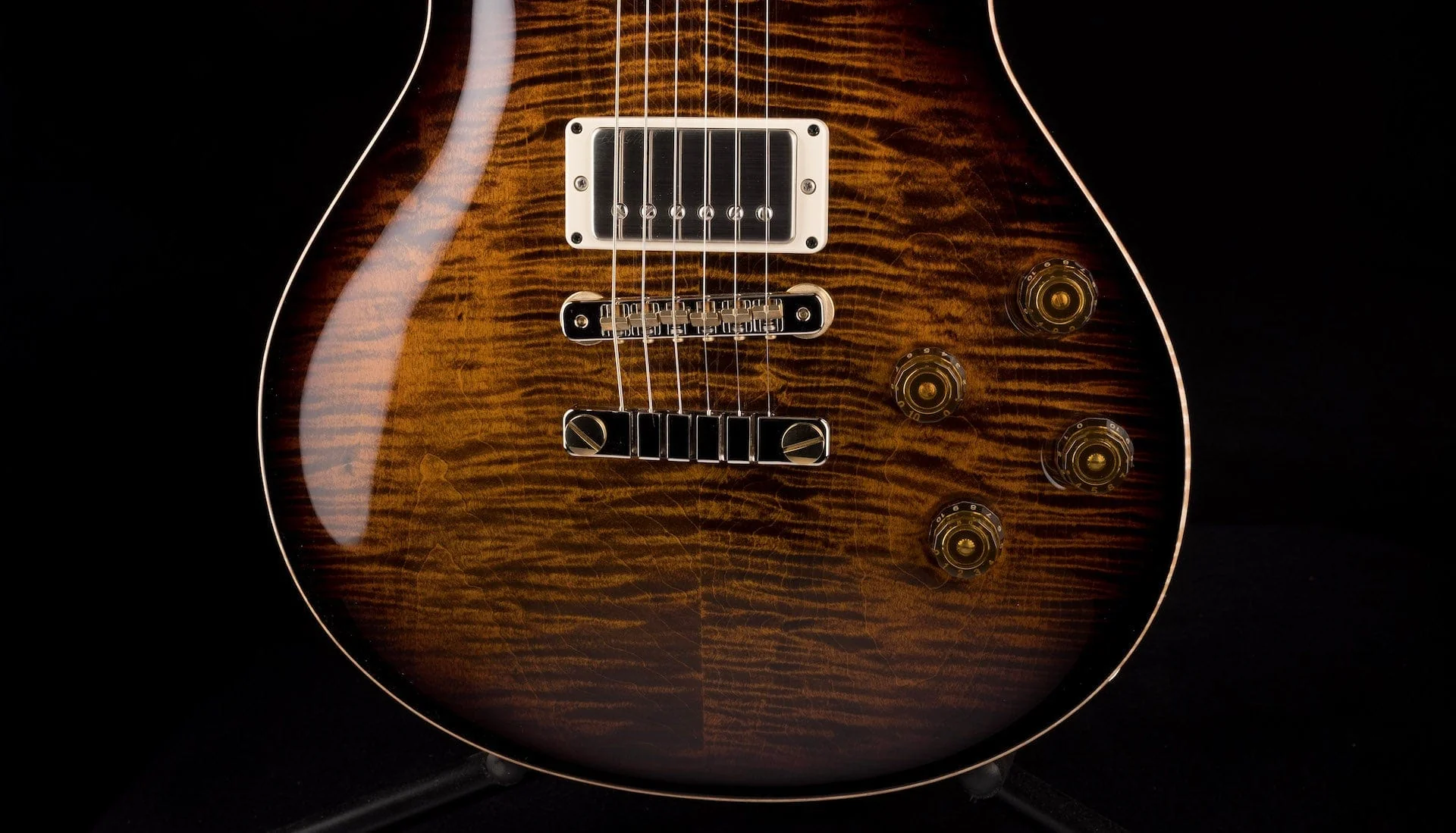 PRS Core Singlecut 594 Custom Color Black Gold Smokeburst with Case - Image 5