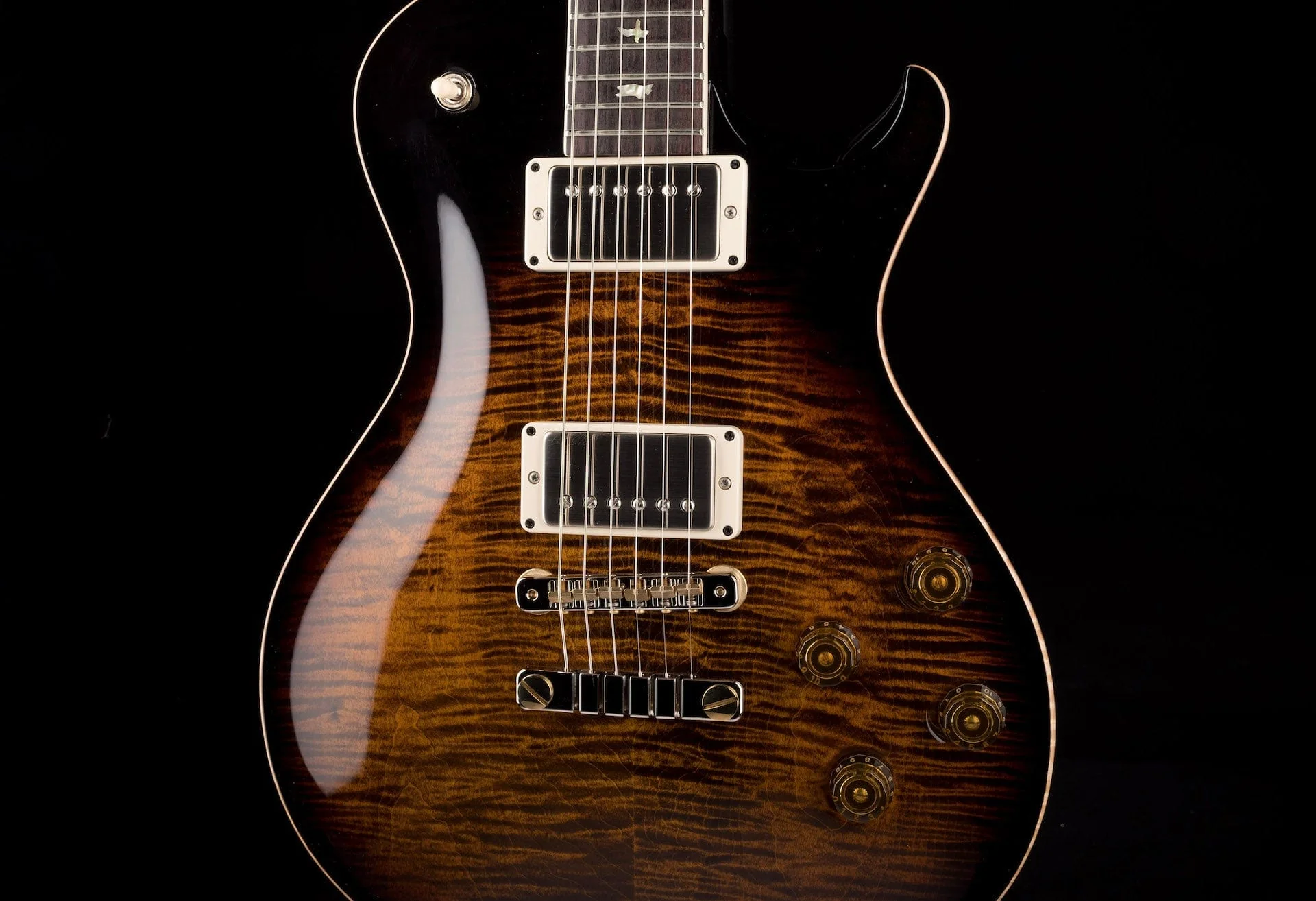 PRS Core Singlecut 594 Custom Color Black Gold Smokeburst with Case - Image 6