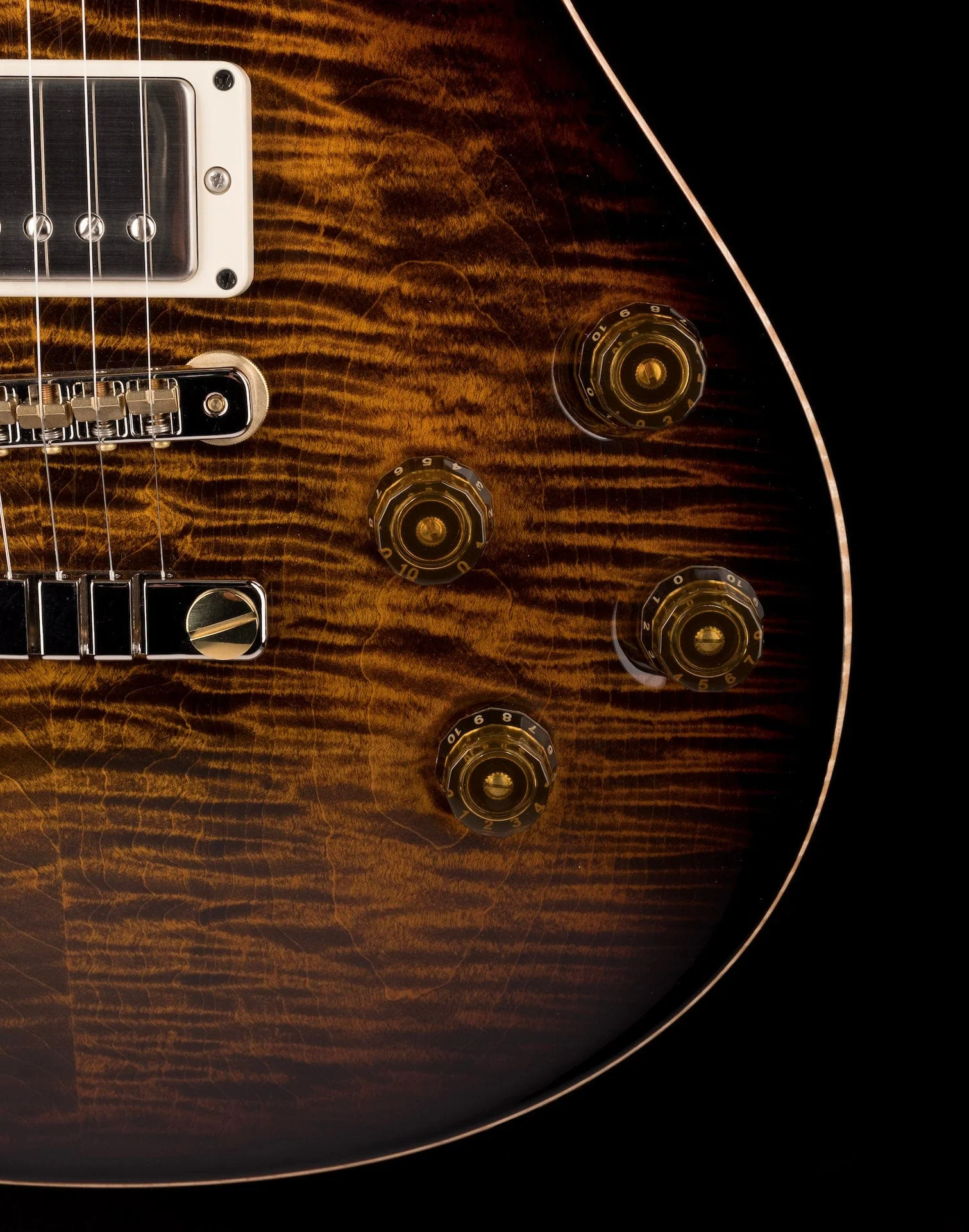 PRS Core Singlecut 594 Custom Color Black Gold Smokeburst with Case - Image 8