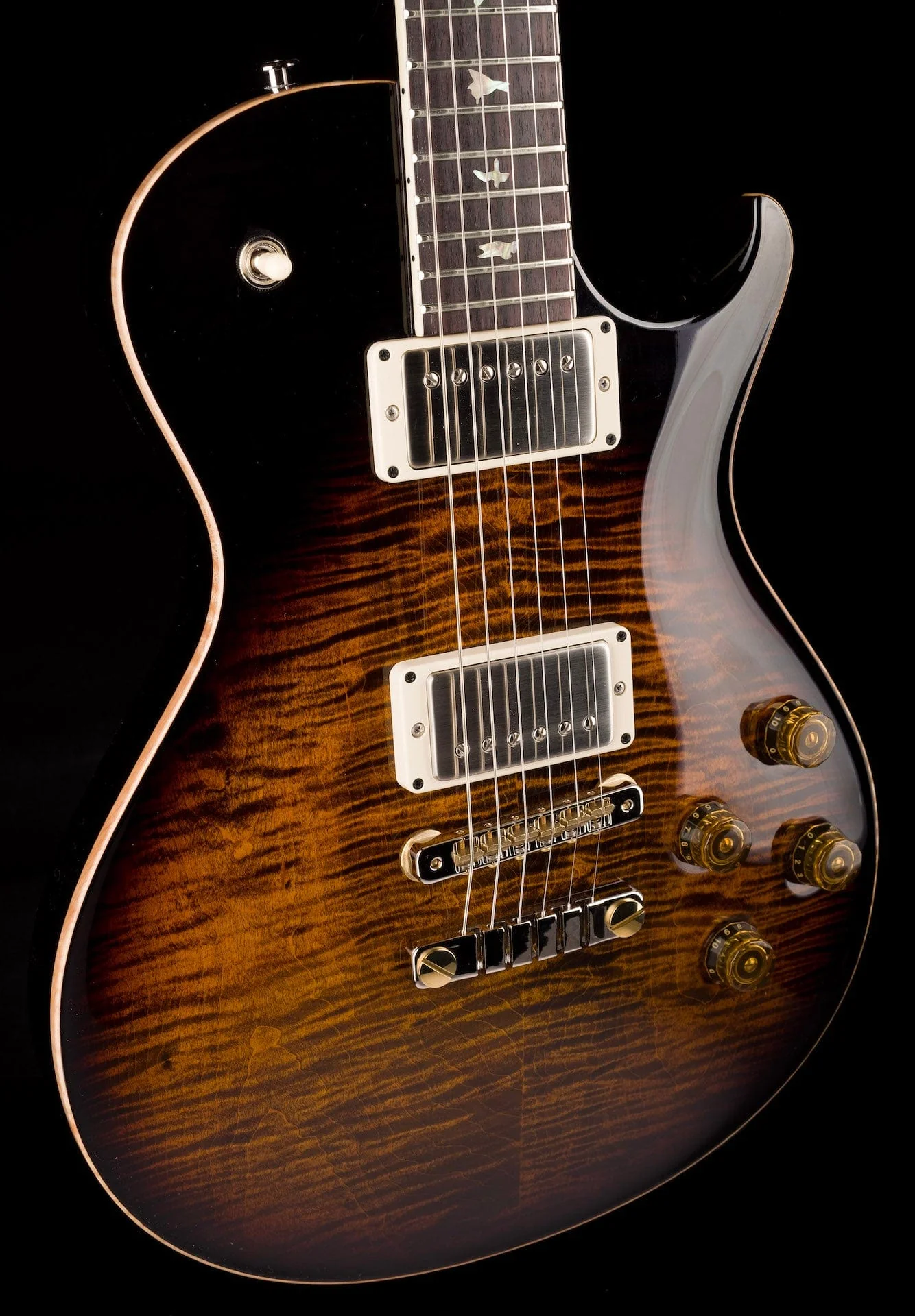 PRS Core Singlecut 594 Custom Color Black Gold Smokeburst with Case - Image 9