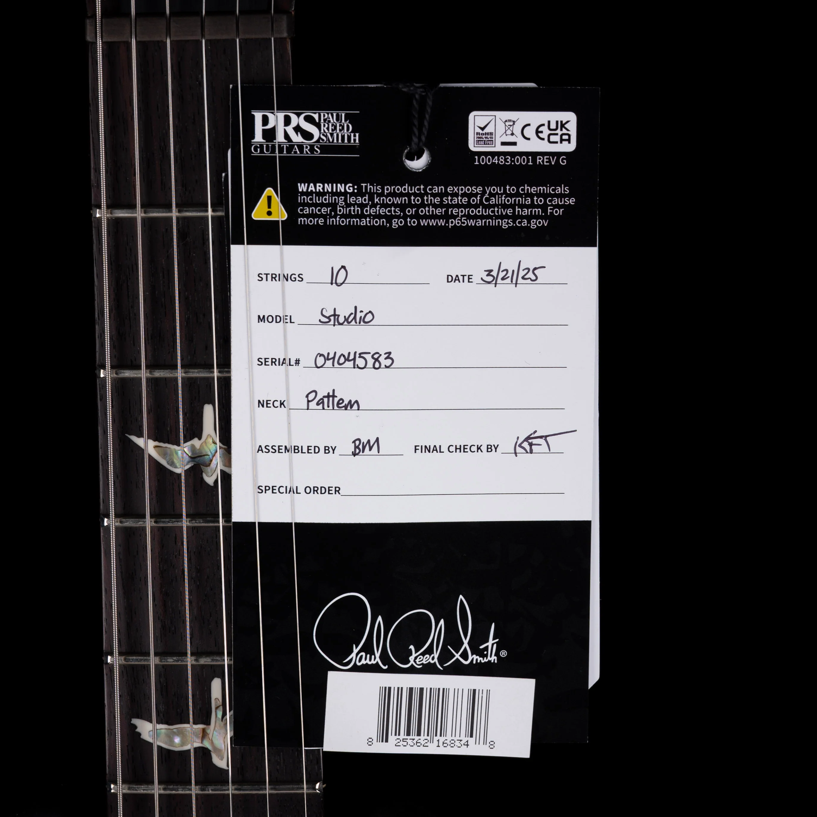PRS Core Studio Black Gold Wraparound Burst with Case - Image 13