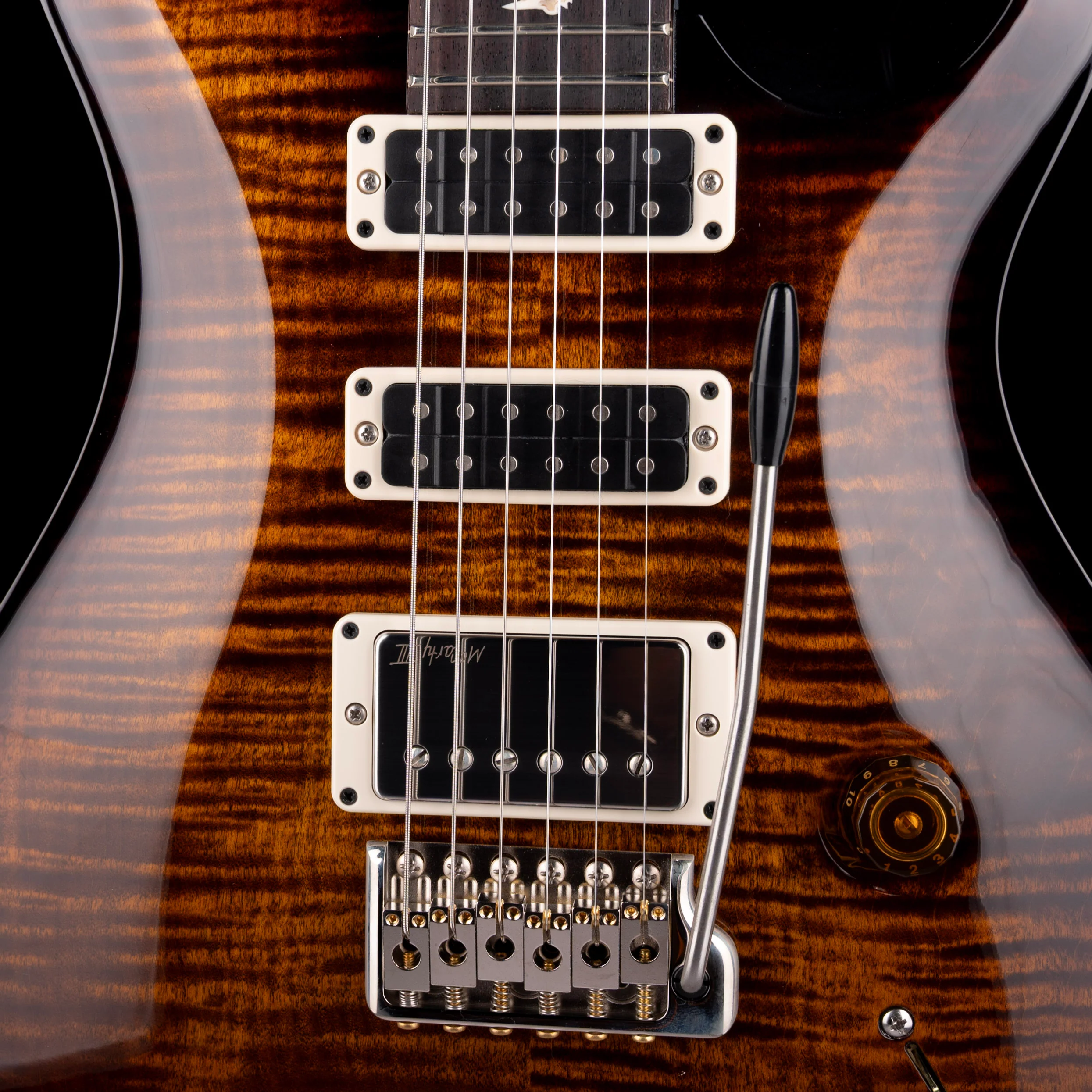 PRS Core Studio Black Gold Wraparound Burst with Case - Image 4