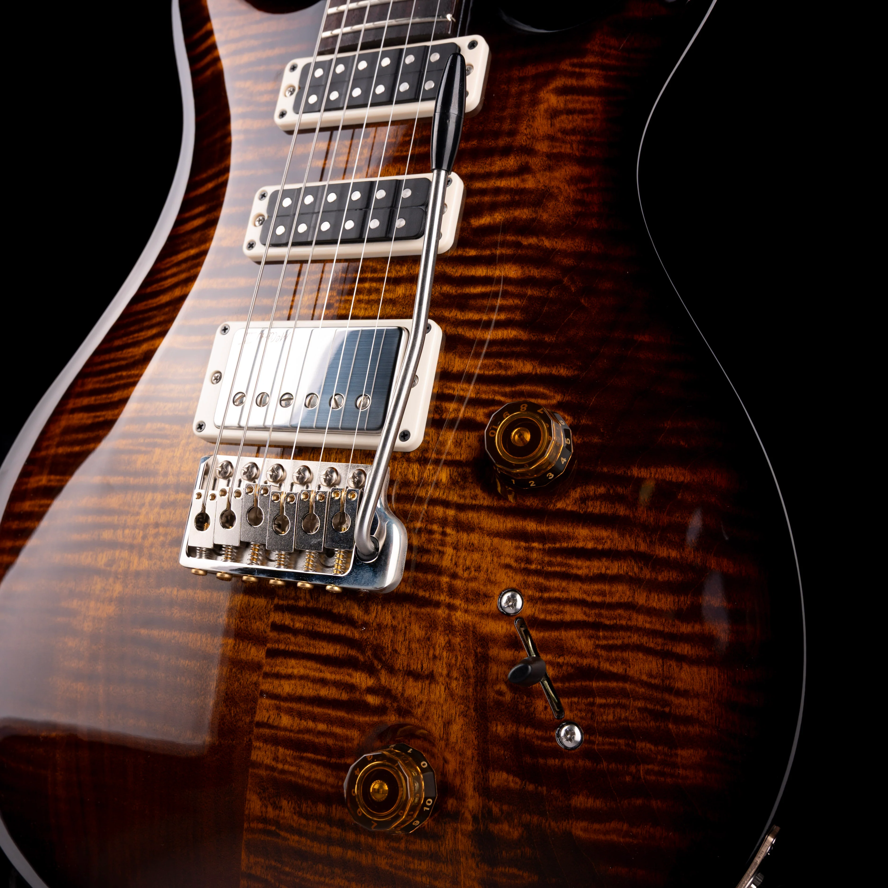 PRS Core Studio Black Gold Wraparound Burst with Case - Image 5