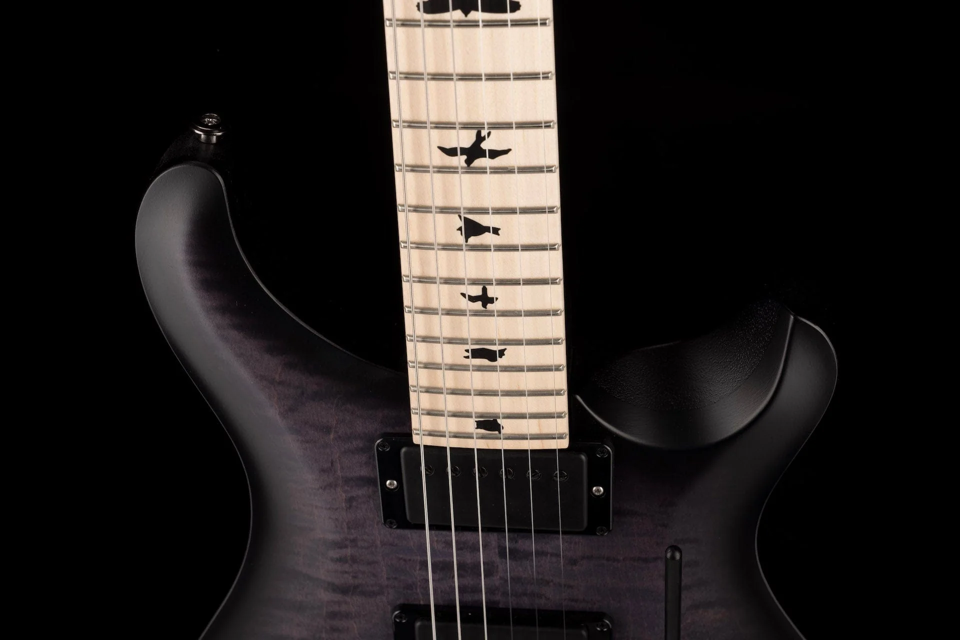 PRS Dustie Waring CE 24 Custom Color Gray Black Smokewrap Burst with Gig Bag - Image 3