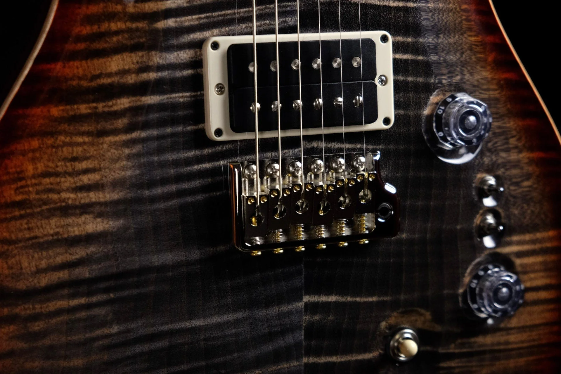 PRS Limited Edition 35th Anniversary Custom 24 Pattern Regular Charcoal Cherry Burst Electric Guitar - Image 4