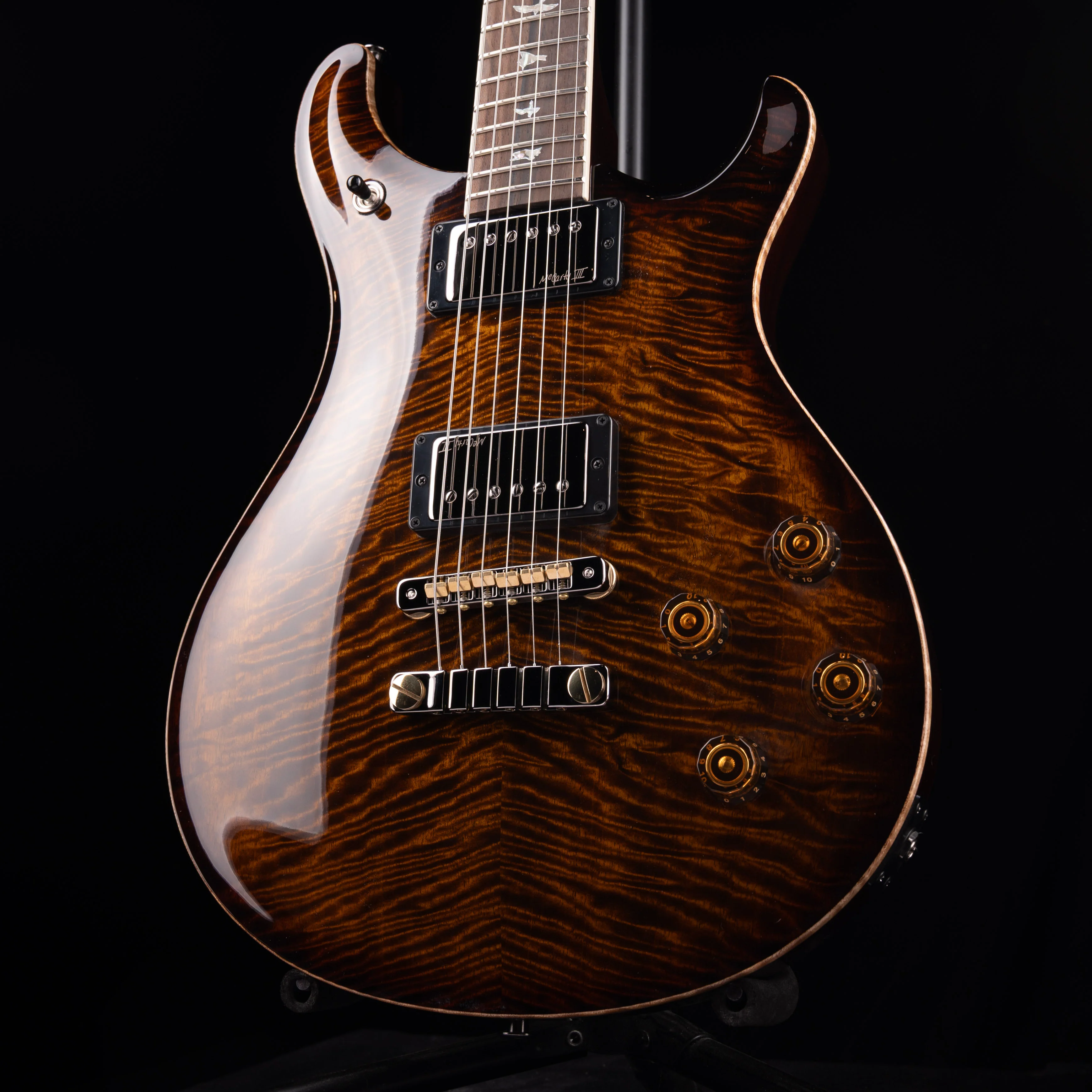 PRS Limited Edition Core McCarty 594 Mango Top Black Gold Burst with Case - Image 3