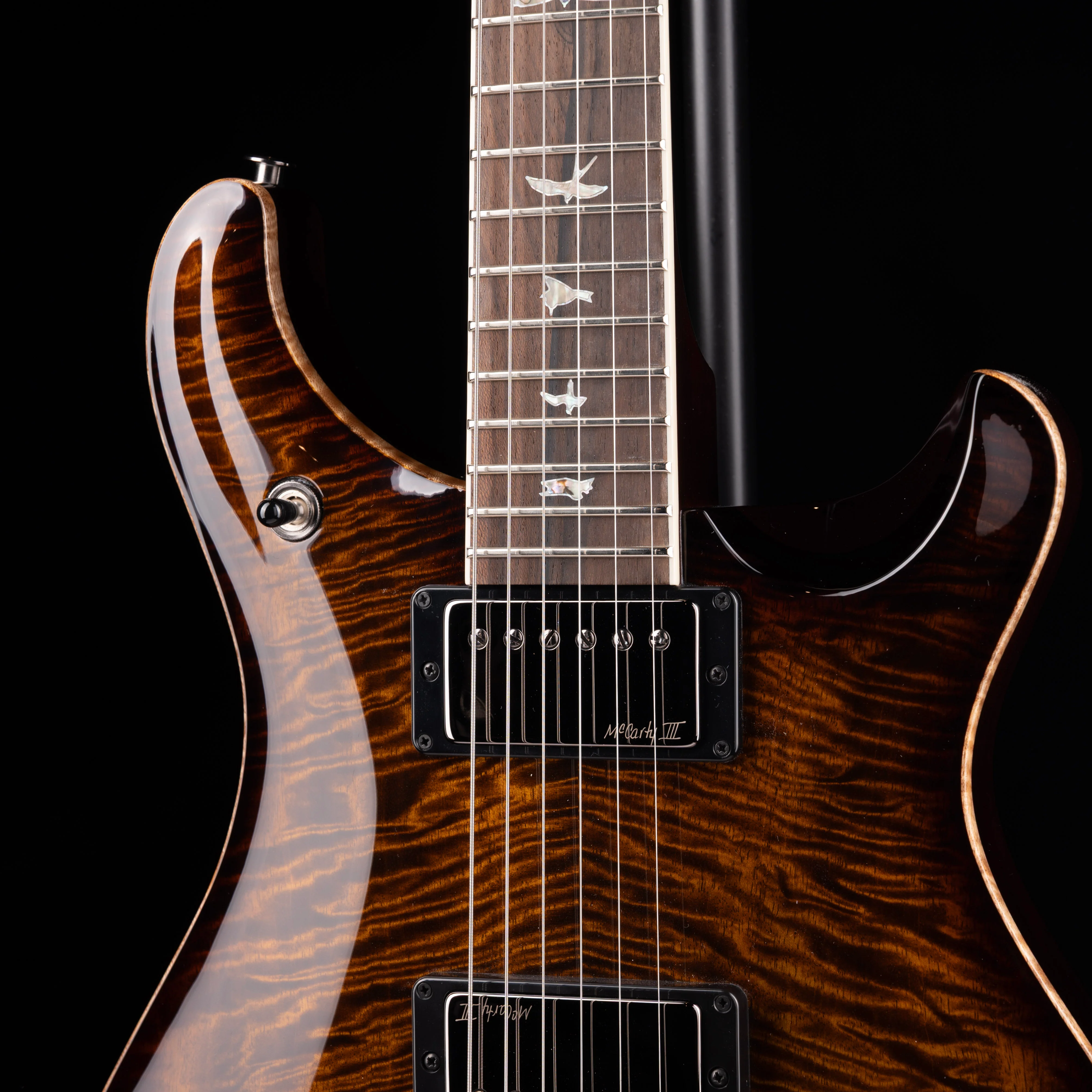 PRS Limited Edition Core McCarty 594 Mango Top Black Gold Burst with Case - Image 4