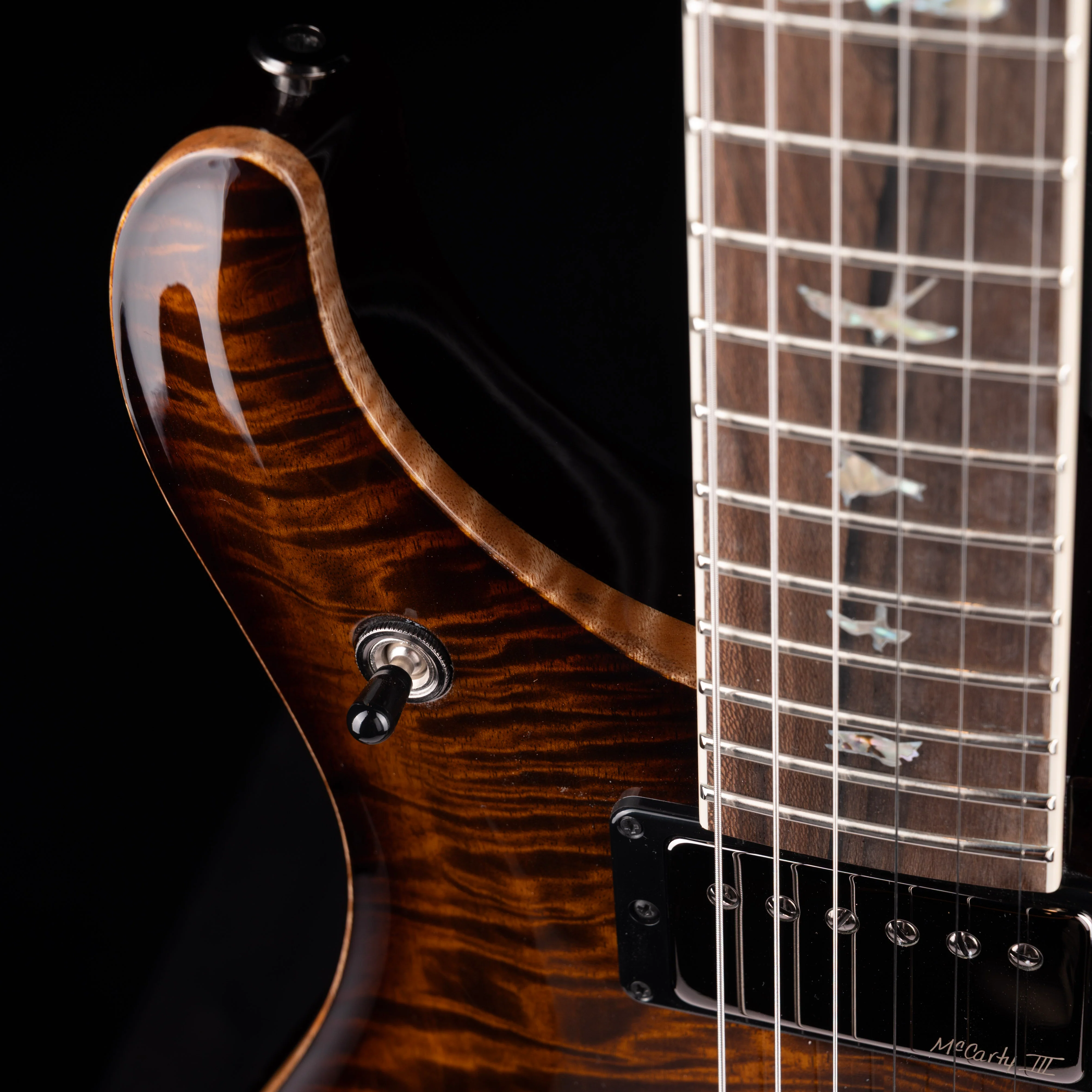 PRS Limited Edition Core McCarty 594 Mango Top Black Gold Burst with Case - Image 9