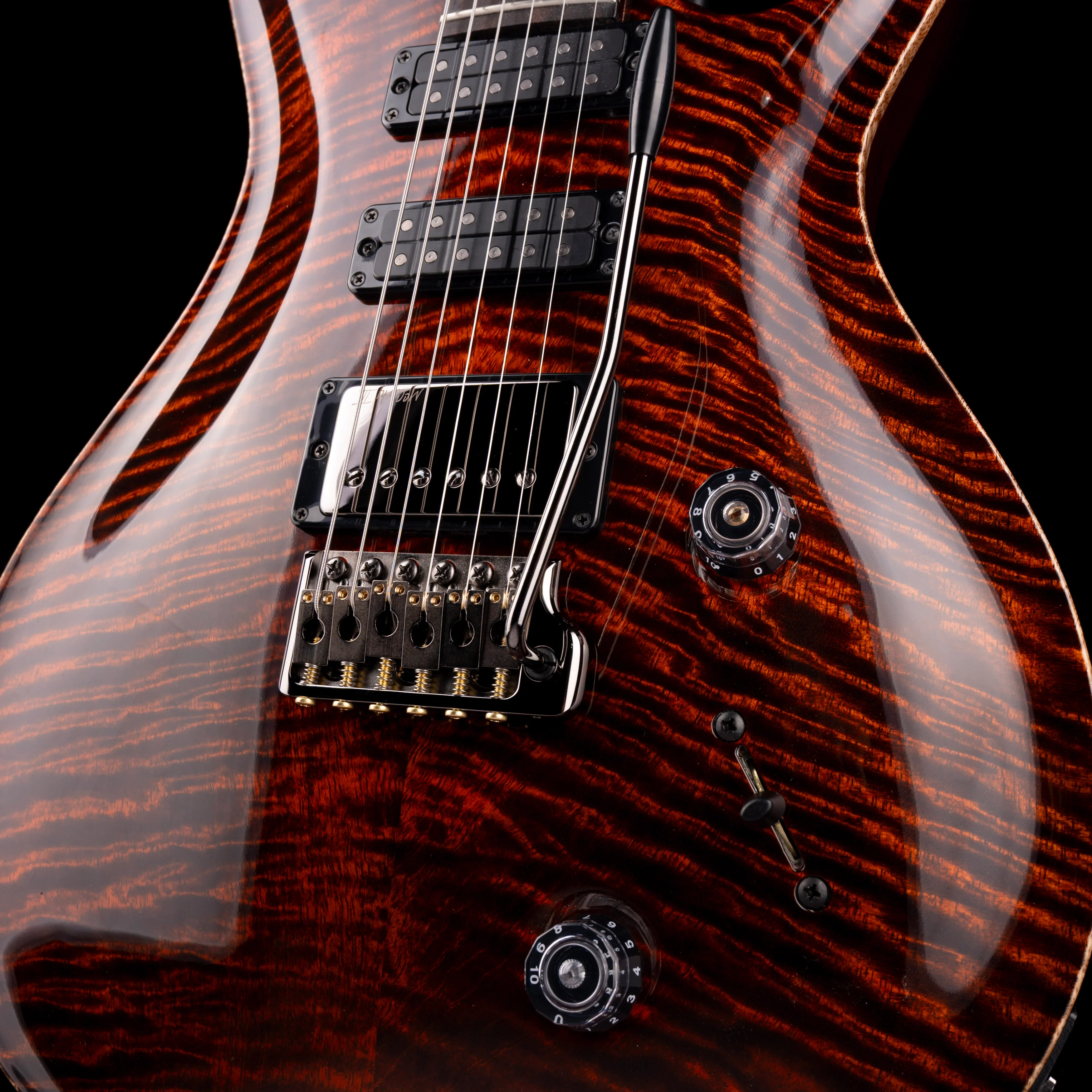 PRS Limited Edition Core Studio 22 Mango Top Orange Tiger with Case - Image 5